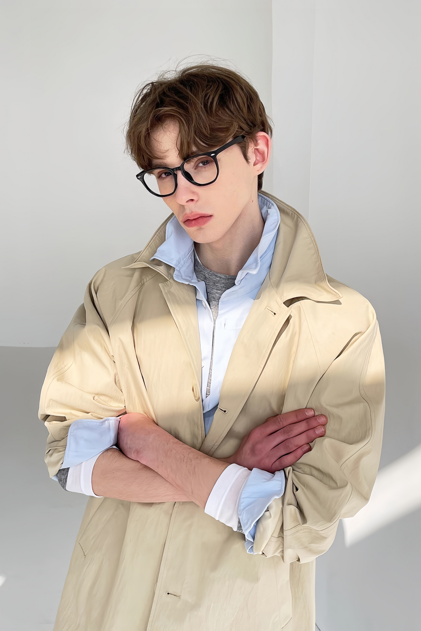 Maël neutral  midi coat