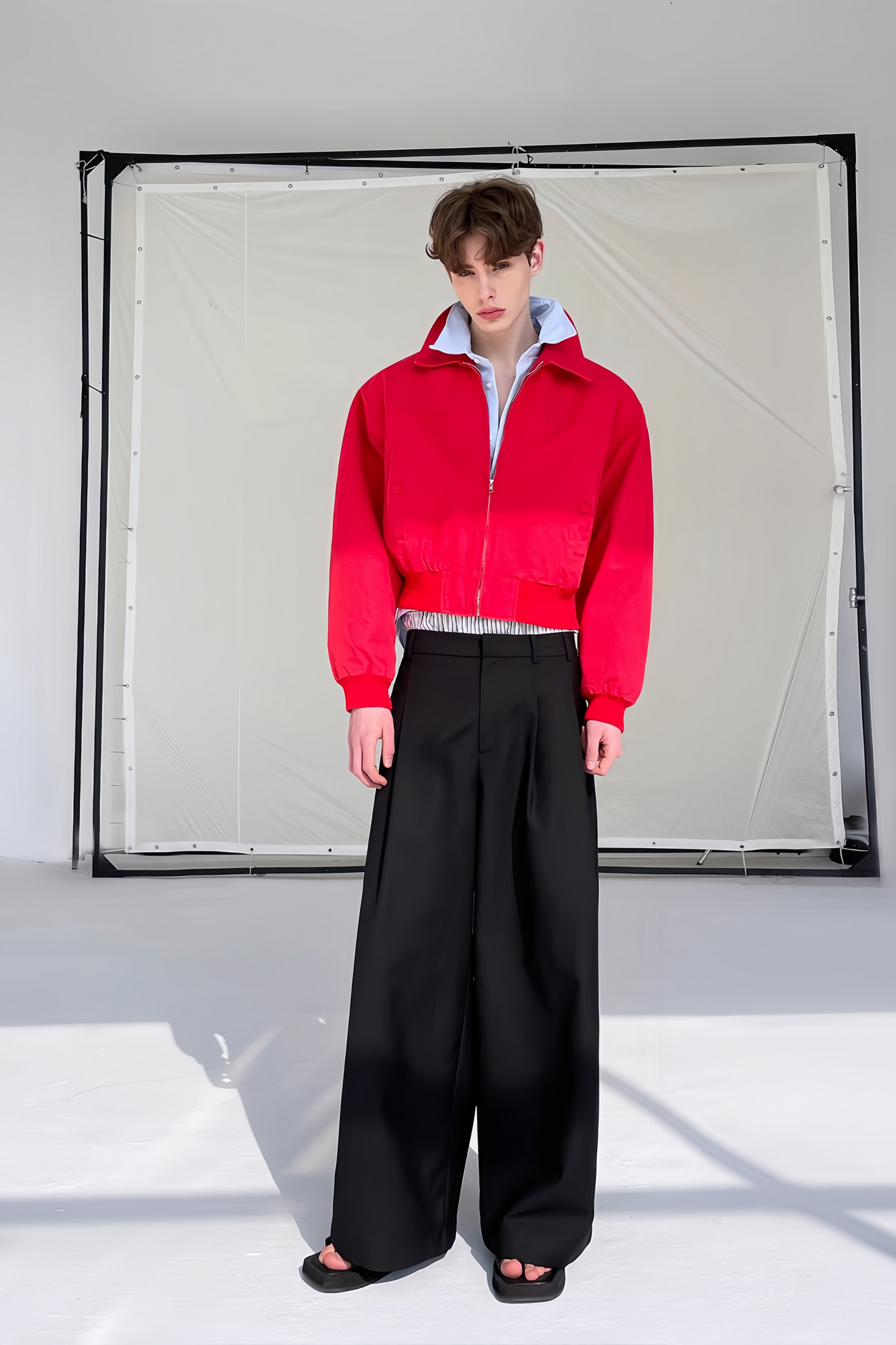 Marcel red cropped jacket