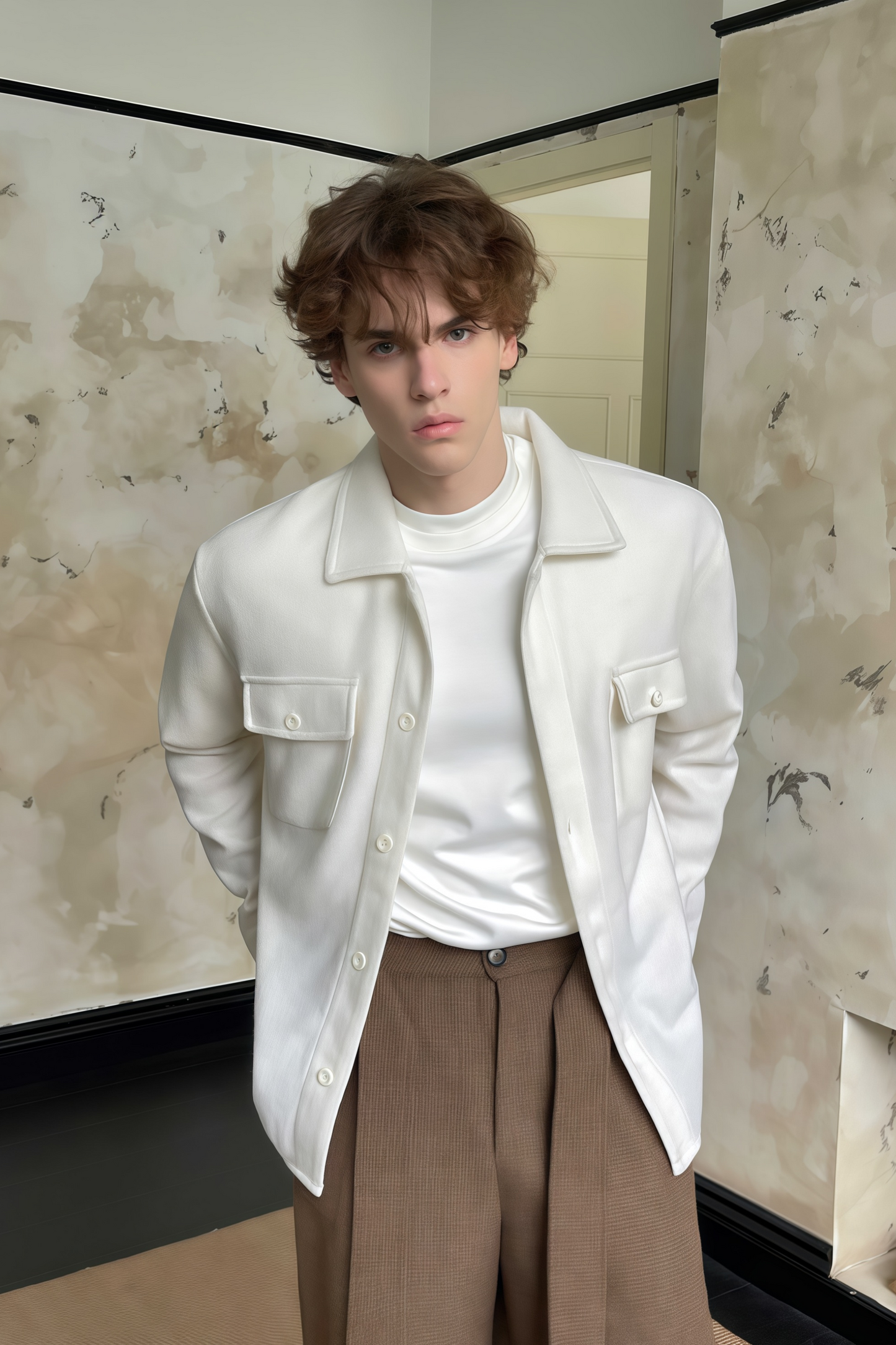 Conrad white long-sleeve shirt