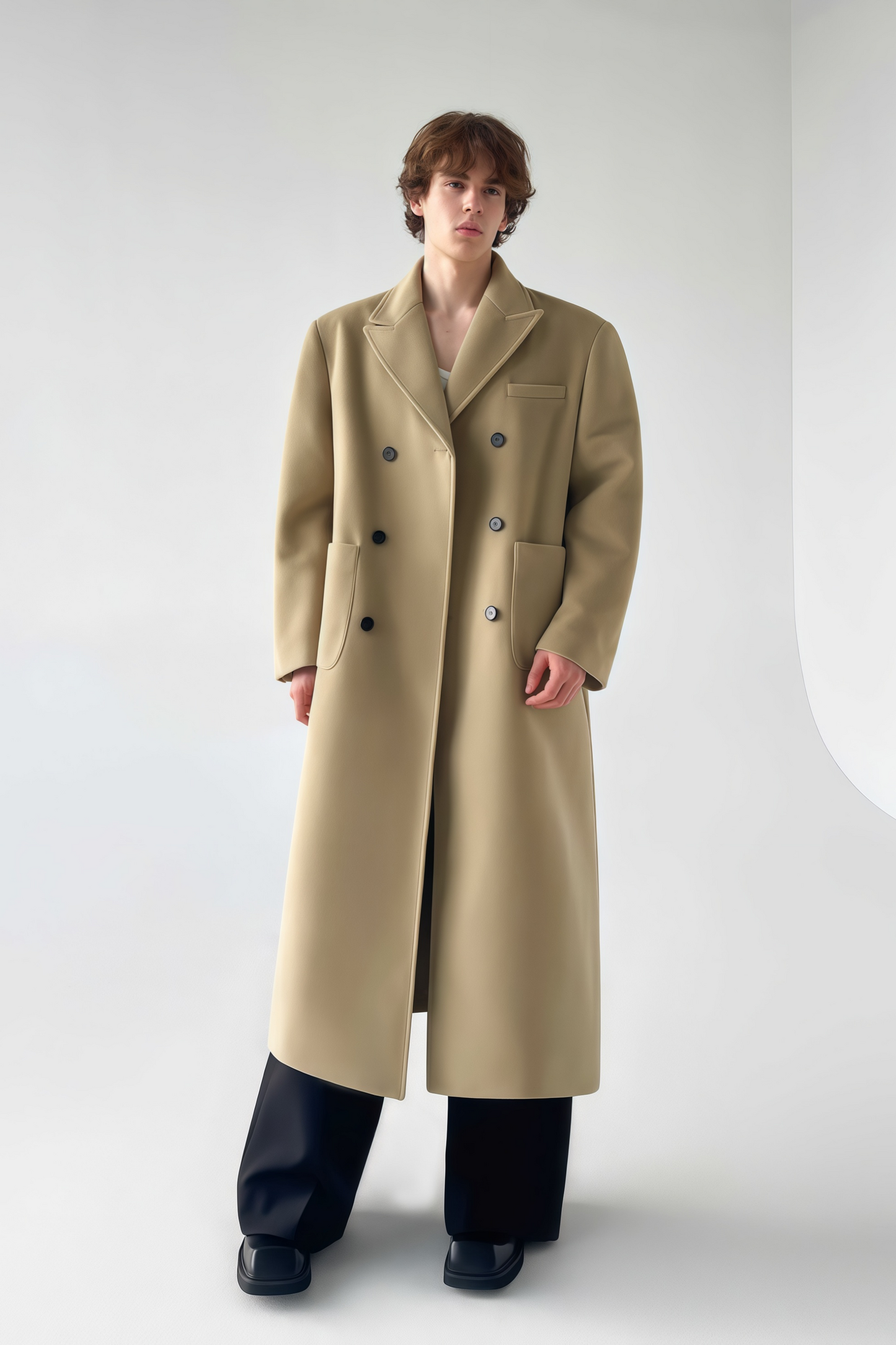 Leopold khaki maxi coat