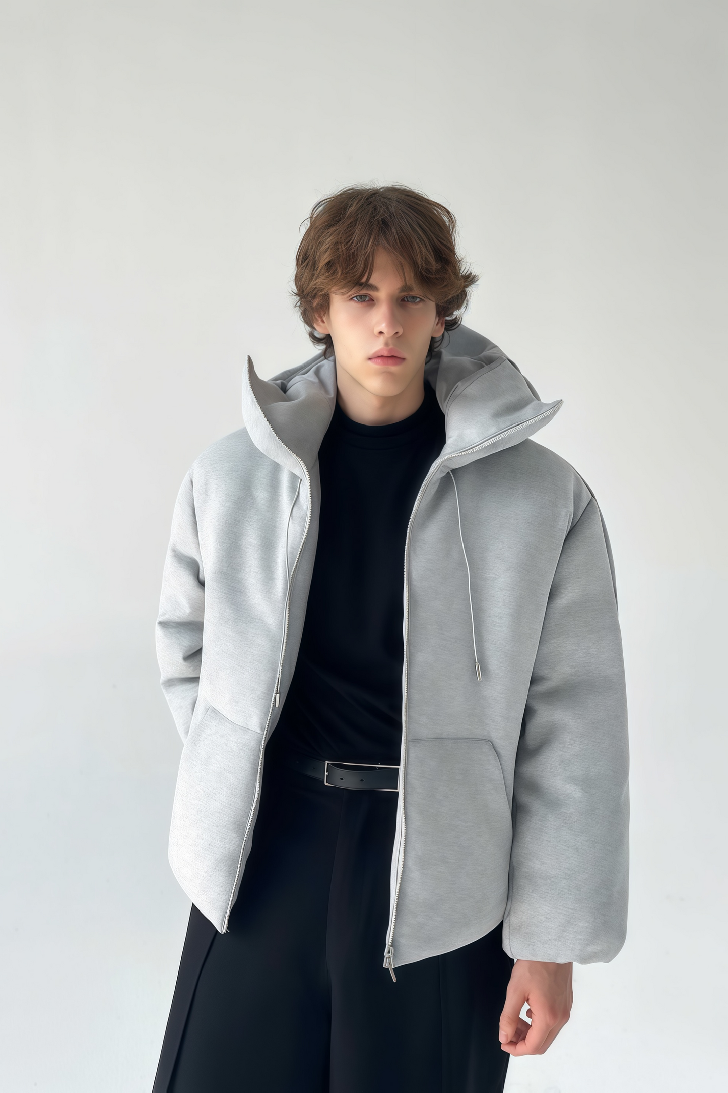 Samuel gray high-neck jacket