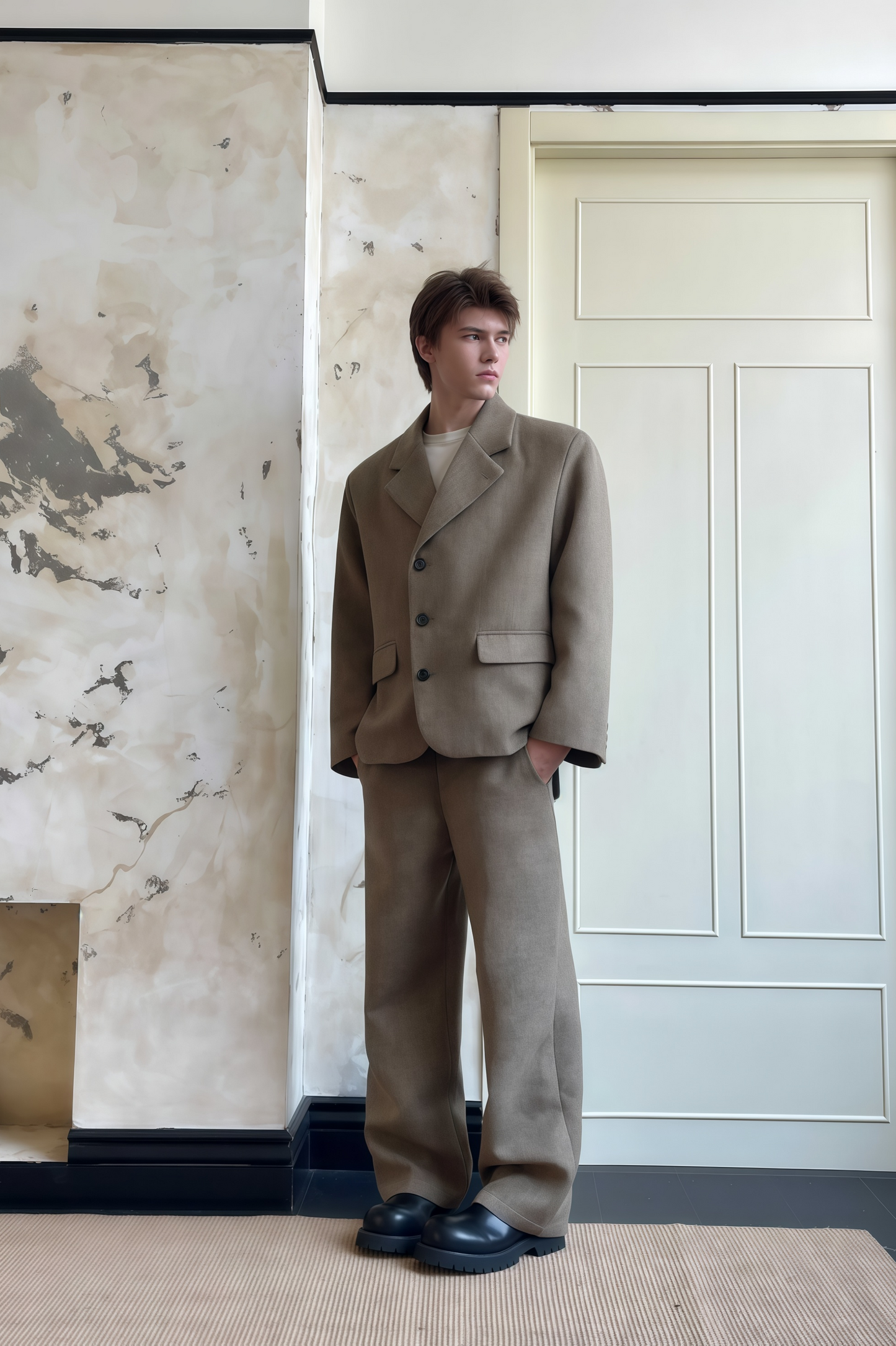 Sébastien khaki suit