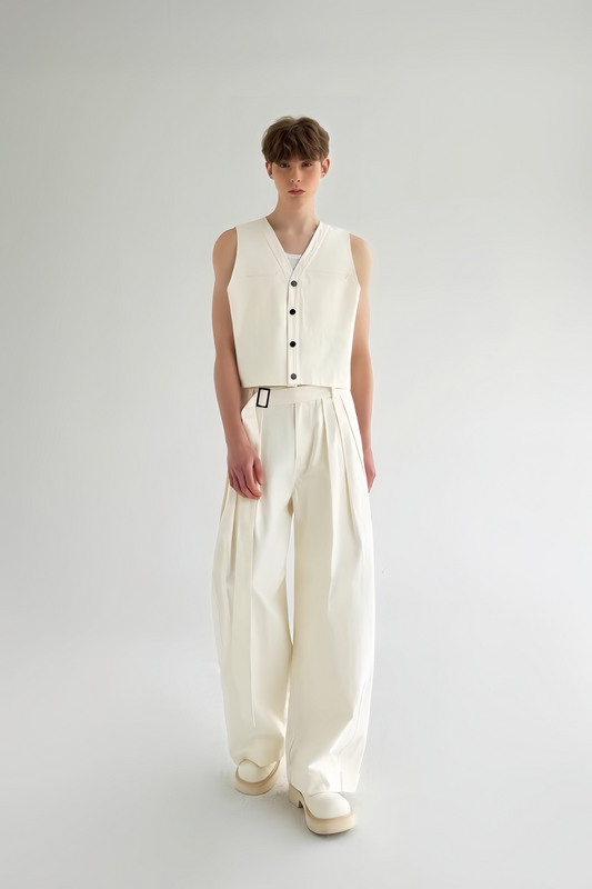 Robin White Vest & Trousers Suit
