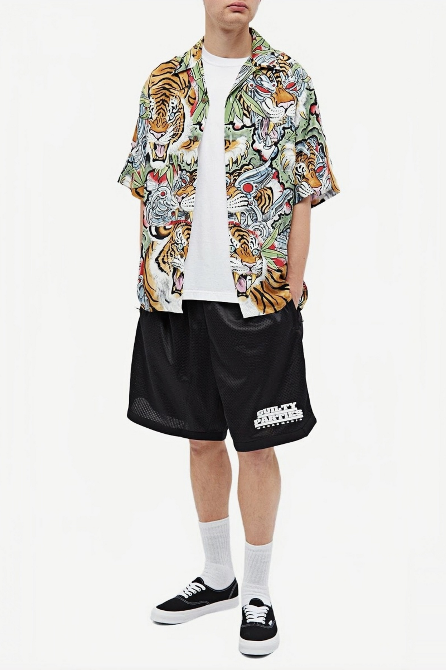 Ignace green tiger print short- sleeve short-sleeve shirt