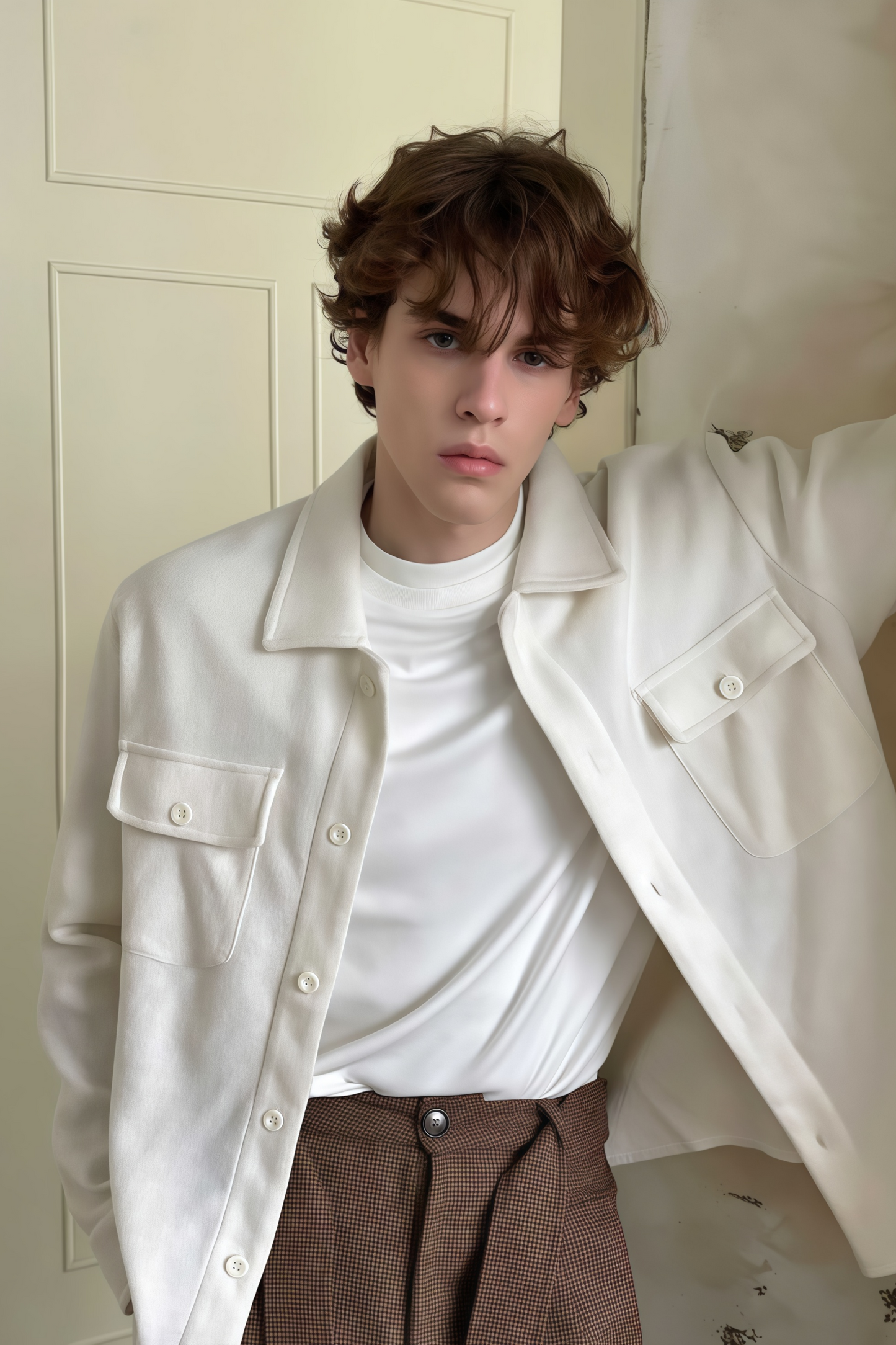 Conrad white long-sleeve shirt