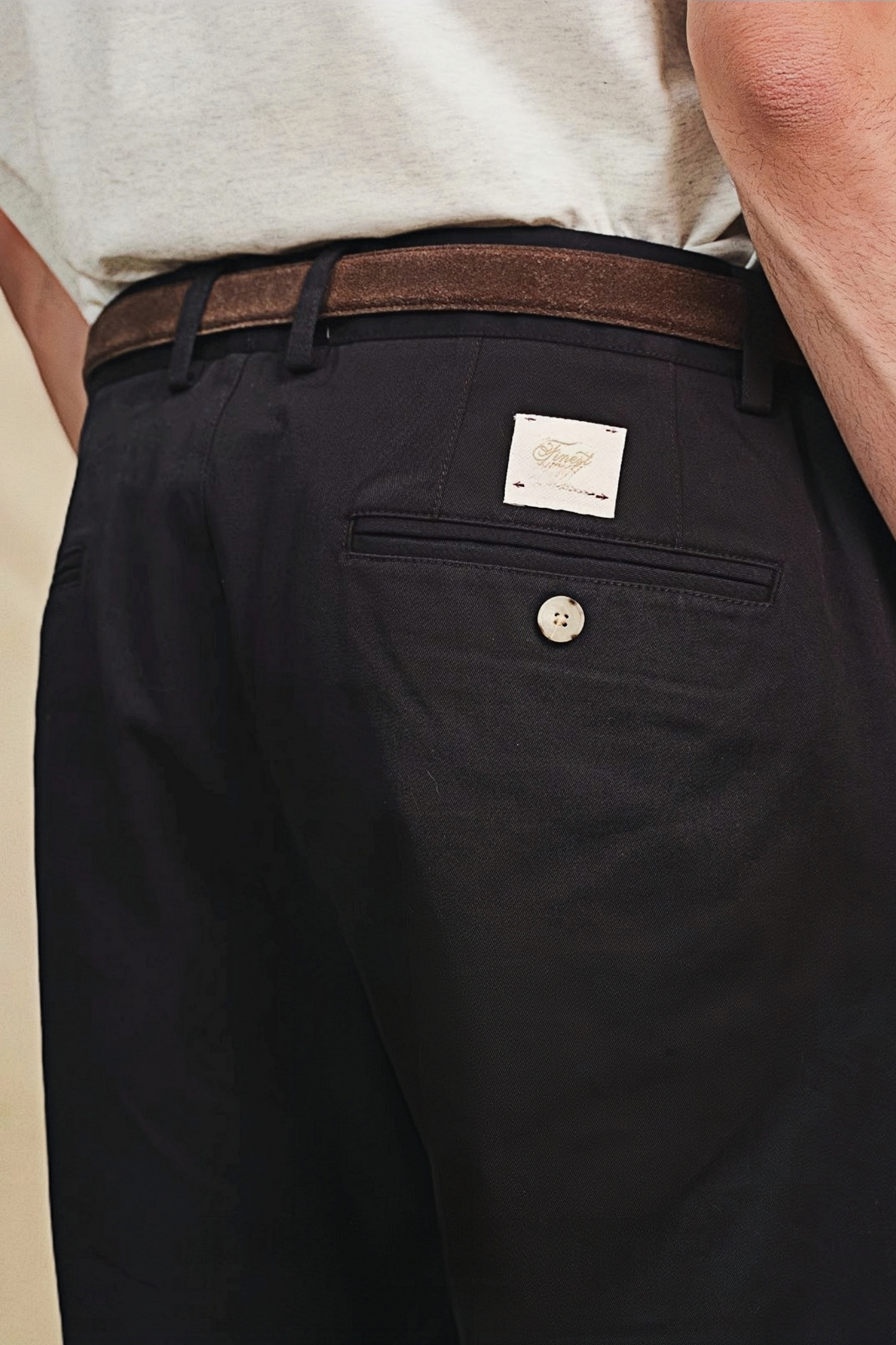 Evander navy-blue straight-cut shorts