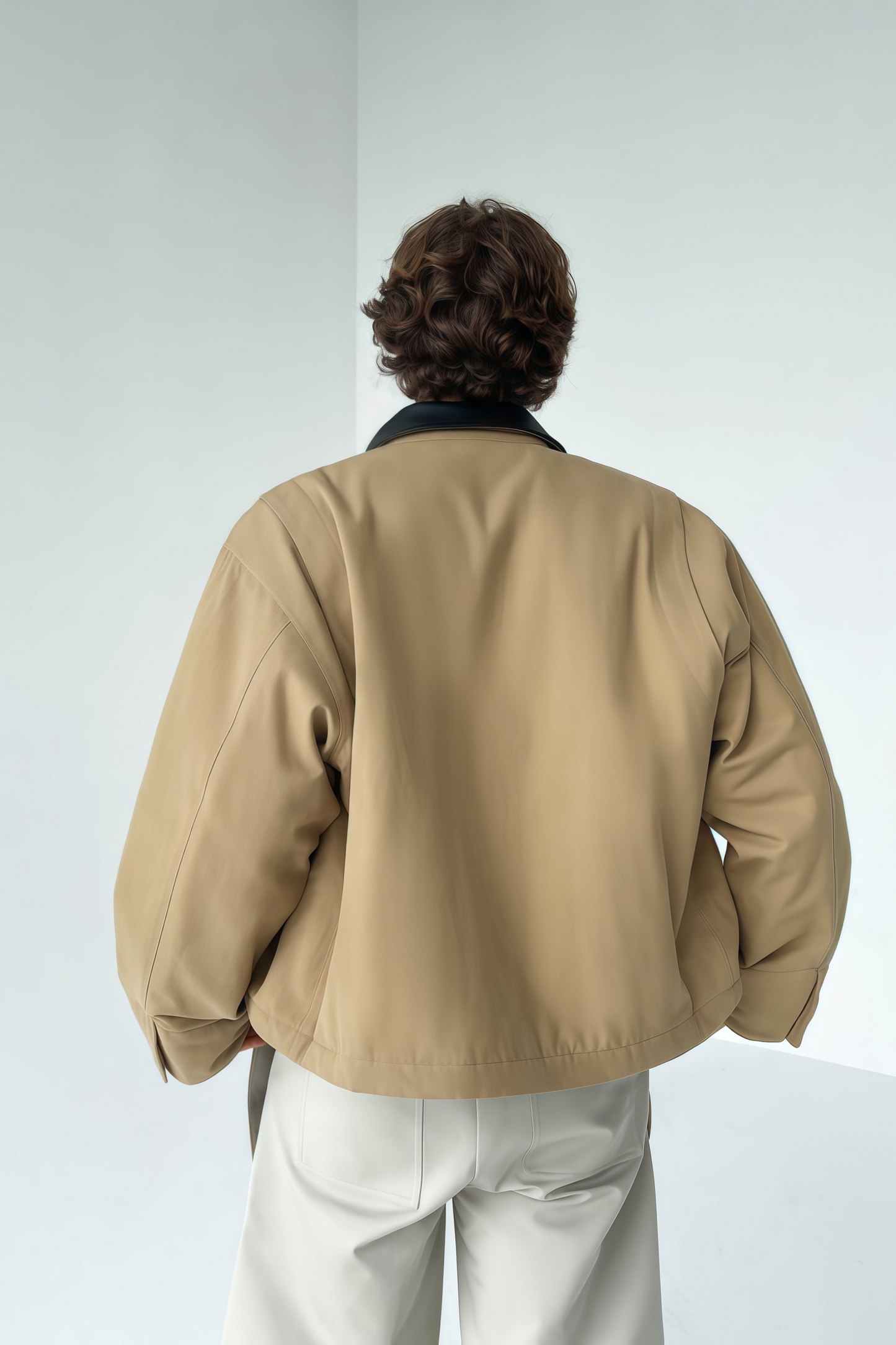 Julien contrasting-collar cotton jacket