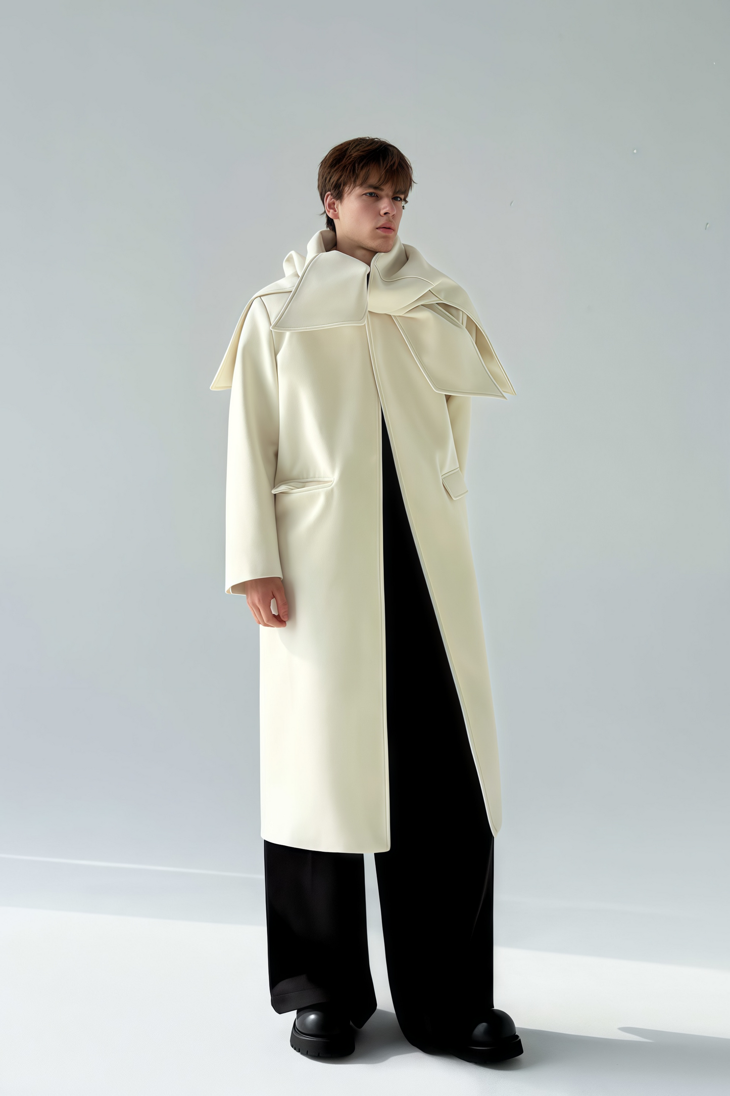 Kairo white maxi coat