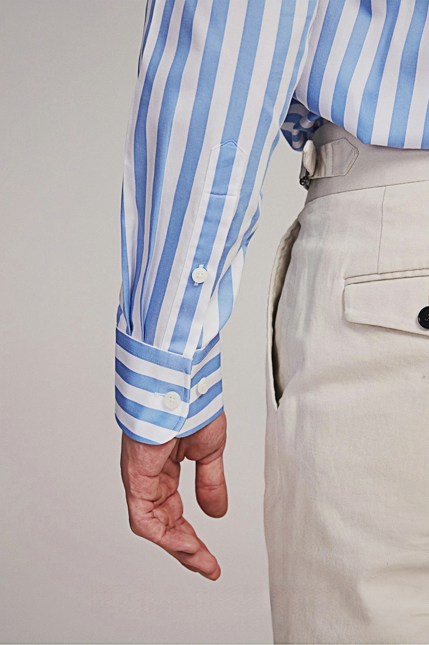 Edward light blue stripe-pattern shirt