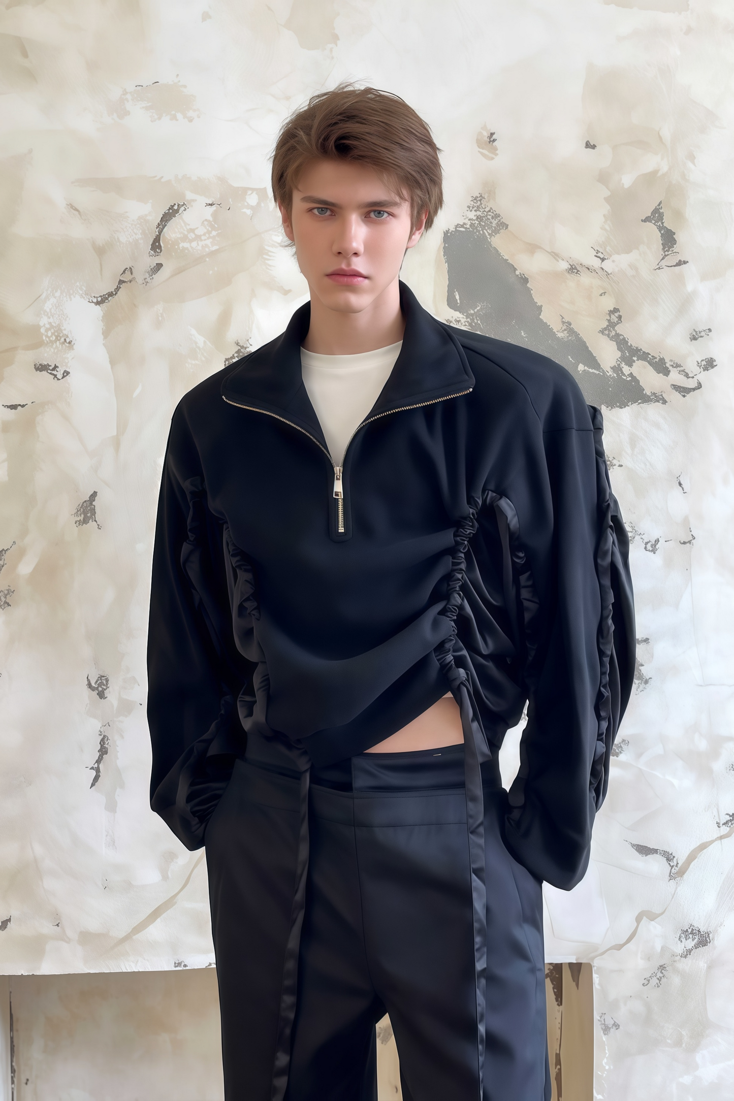 Soren batwing-style drawstring-detail sweatshirt