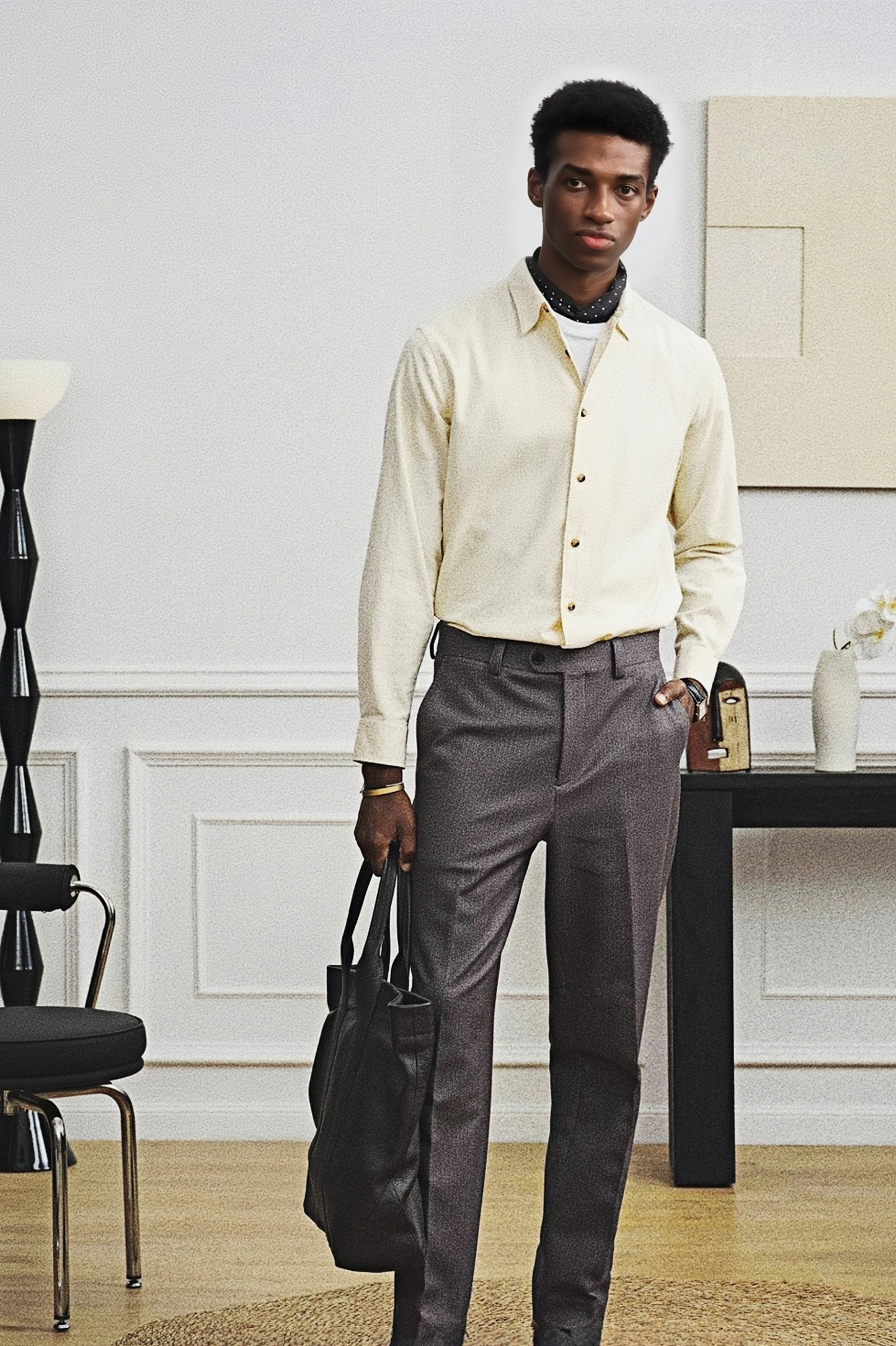 Rowan off-white corduroy shirt