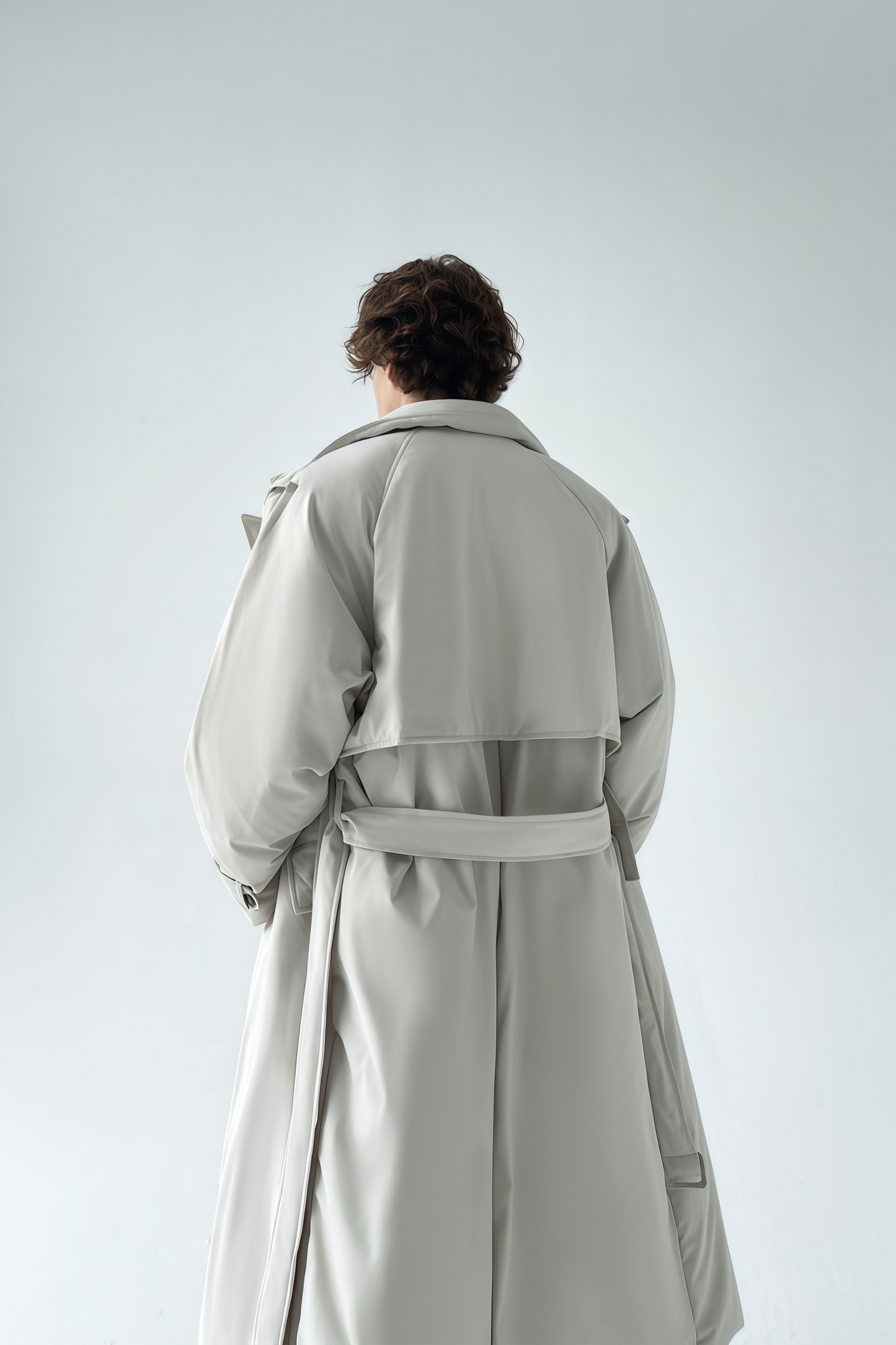 Lucas white down-feather maxi coat
