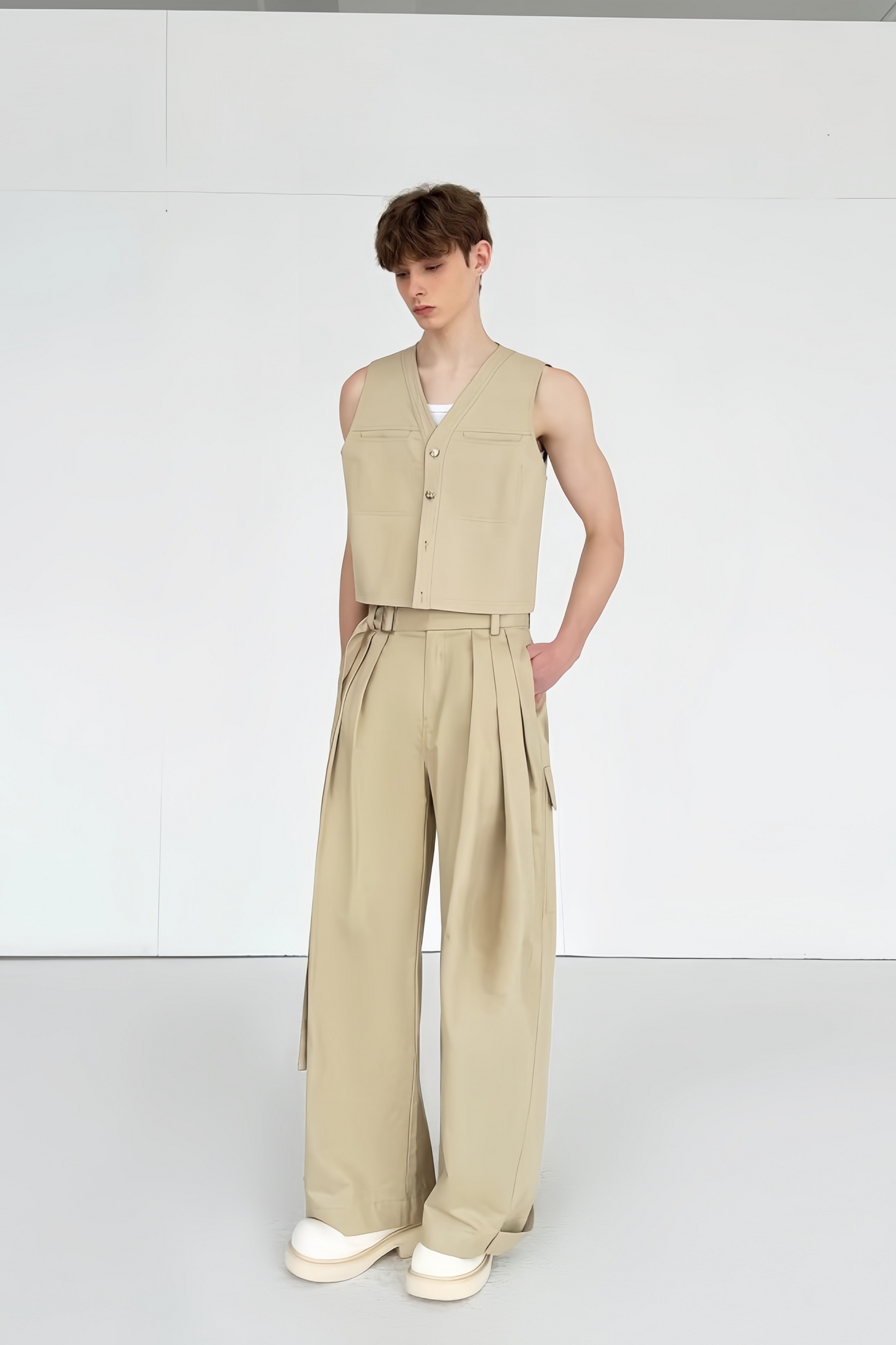 Robin khaki Vest & Trousers suit