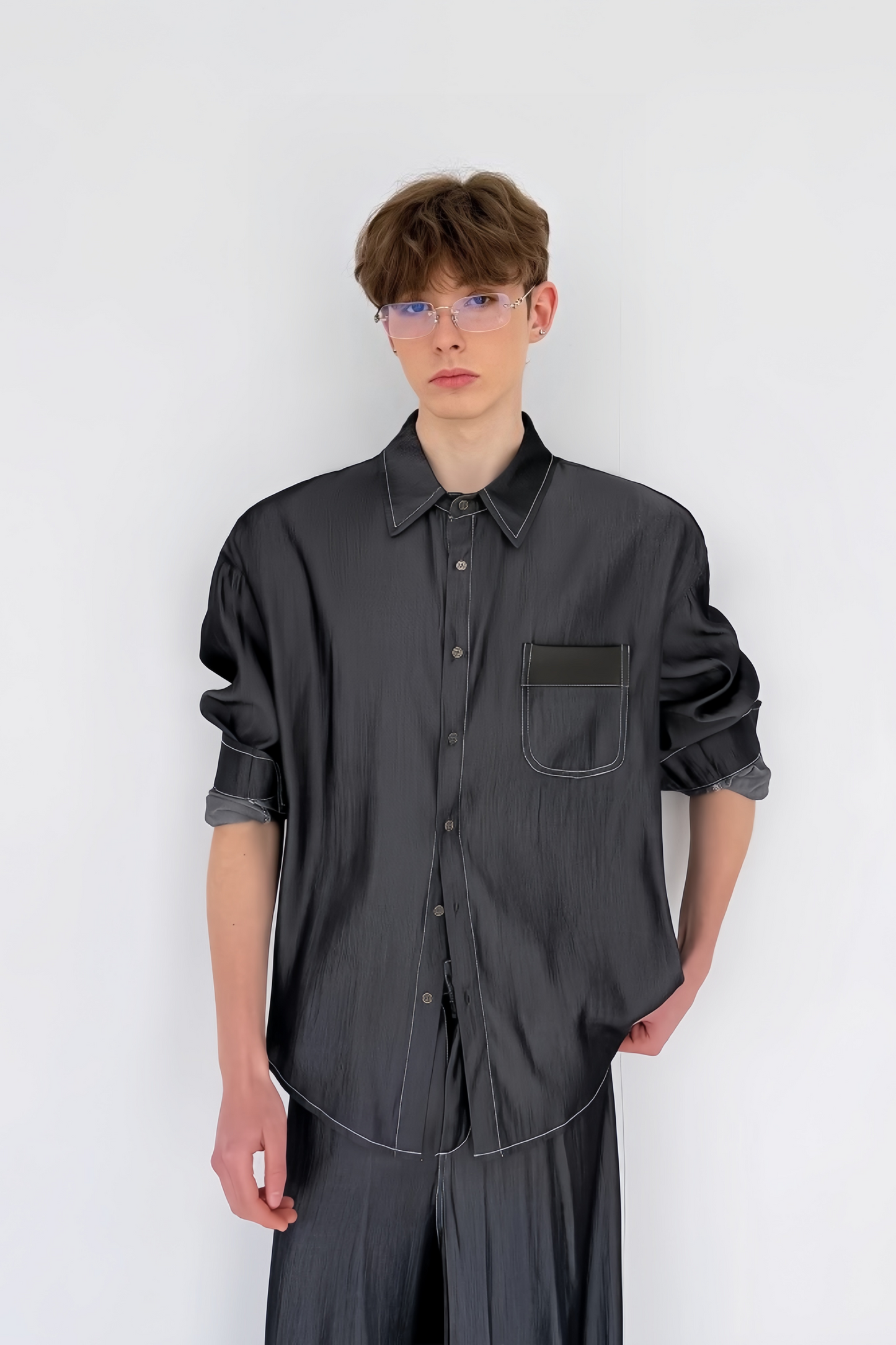 Lars gray denim-style suit