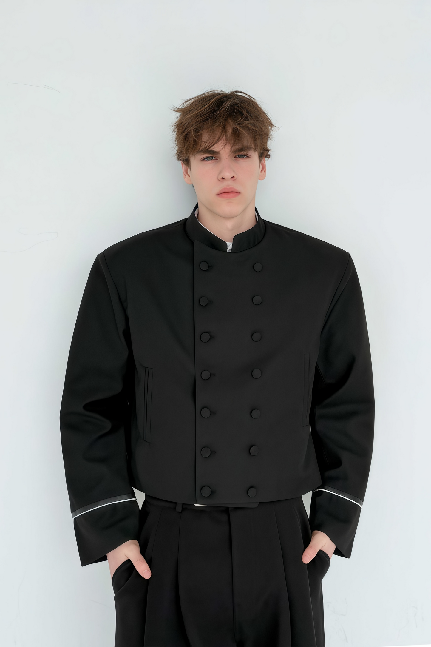 Lucian black Chinese-style jacket