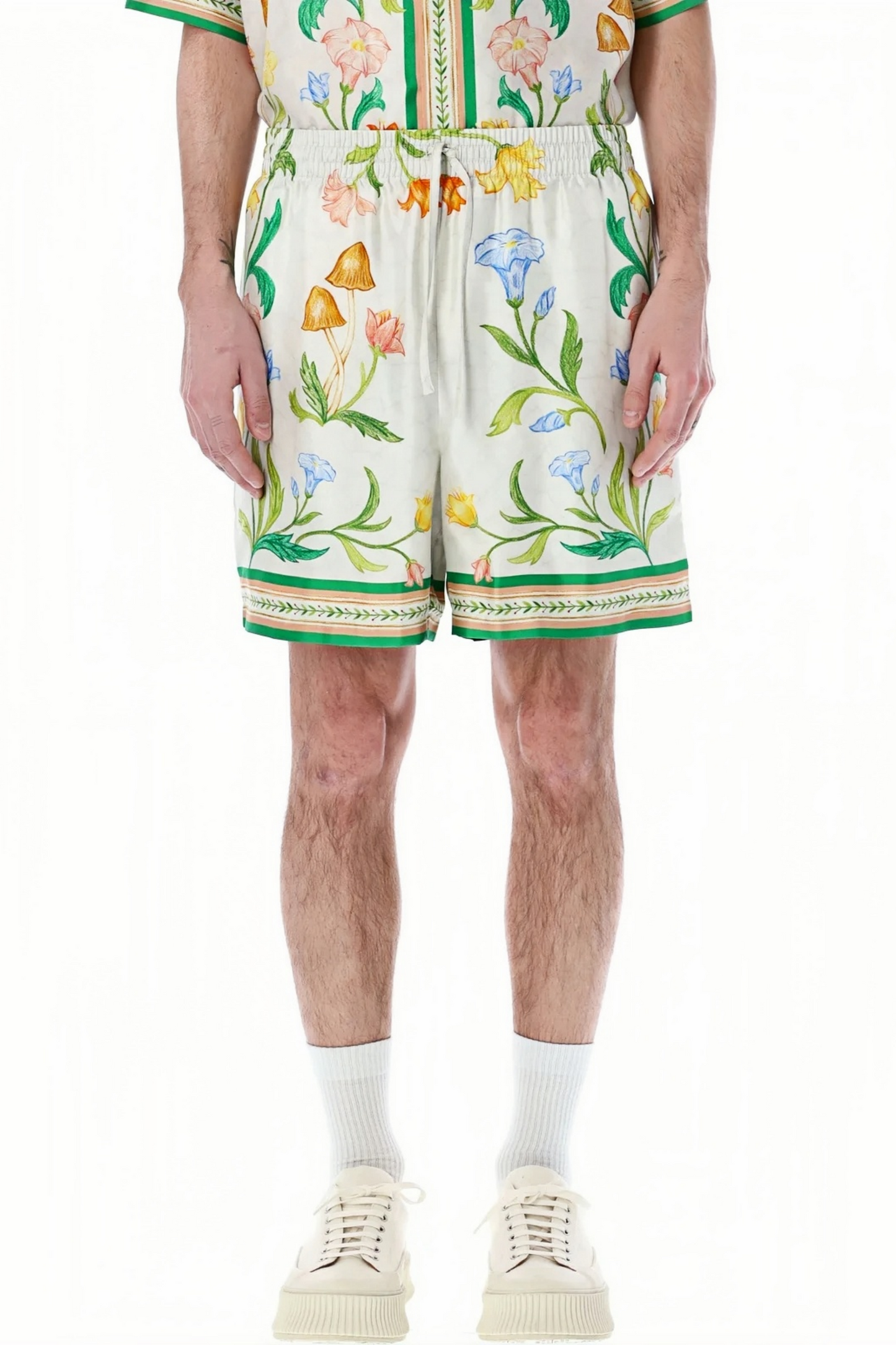 Ivan white floral print short