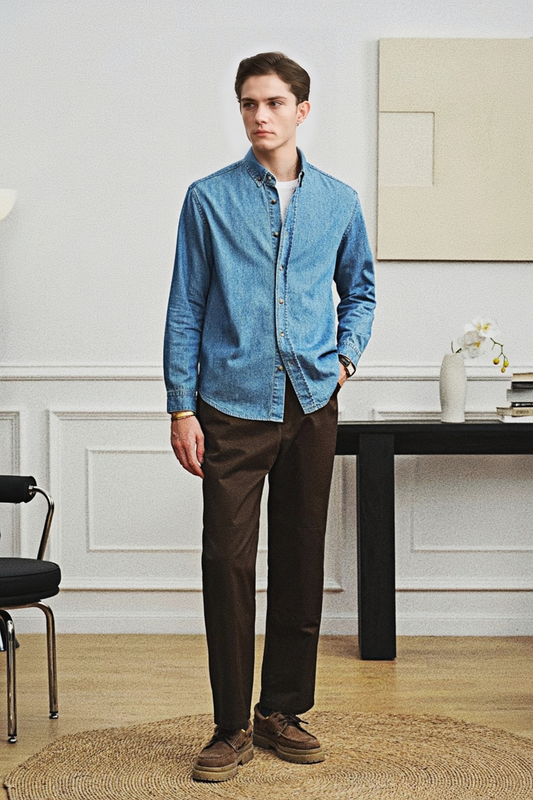 Leif blue denim shirt