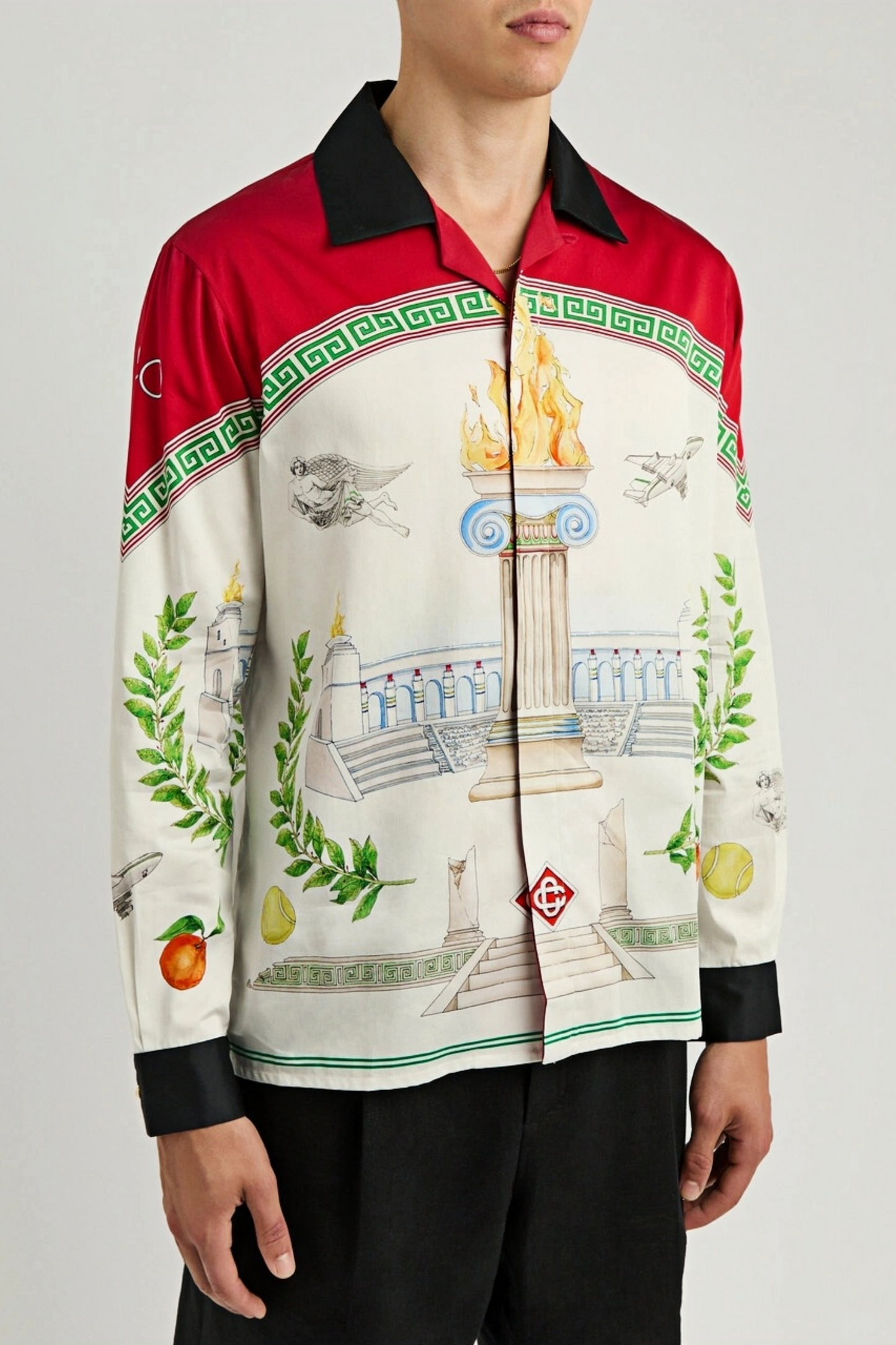 Logan red heritage long-sleeve shirt