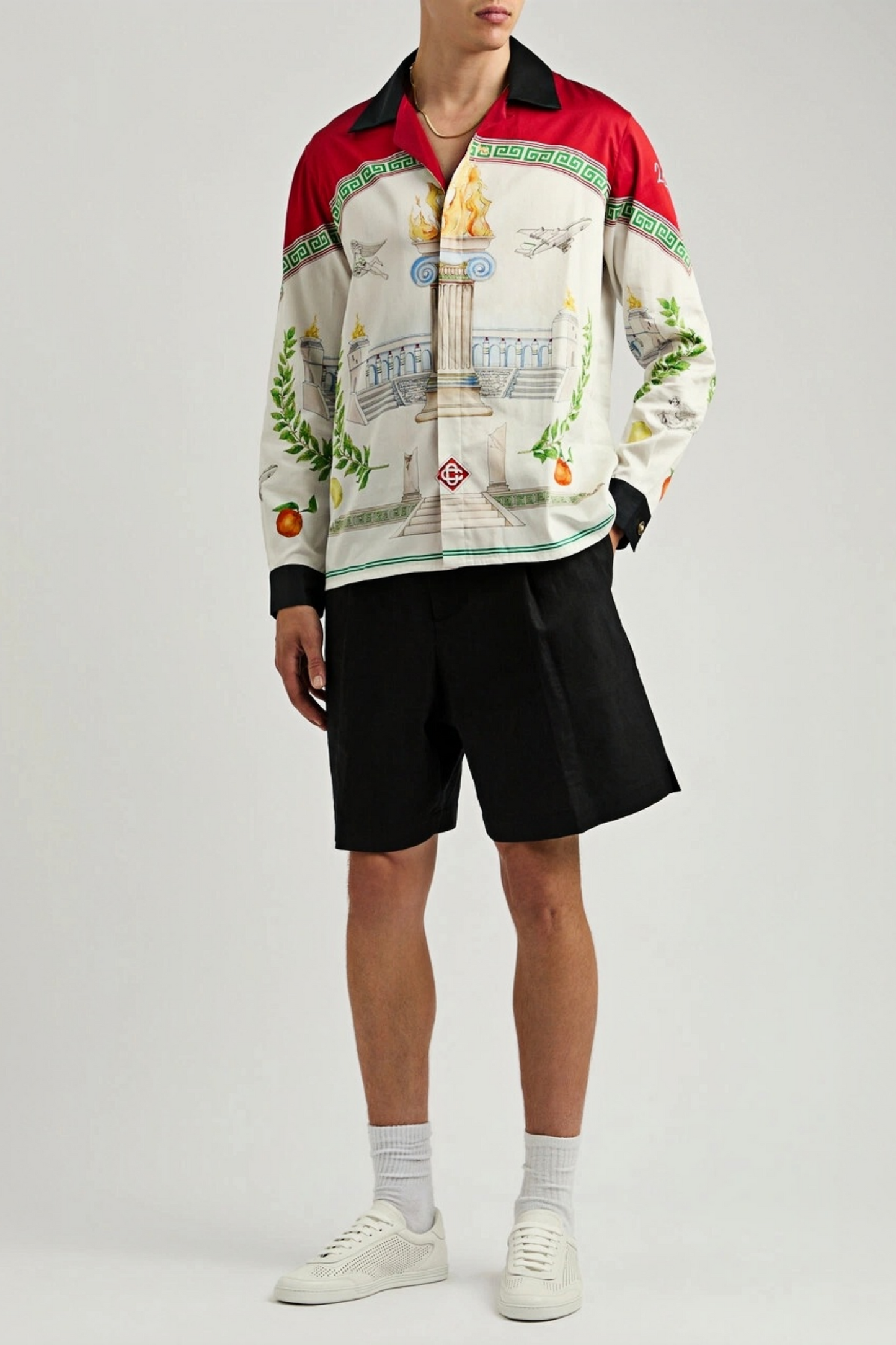 Logan red heritage long-sleeve shirt