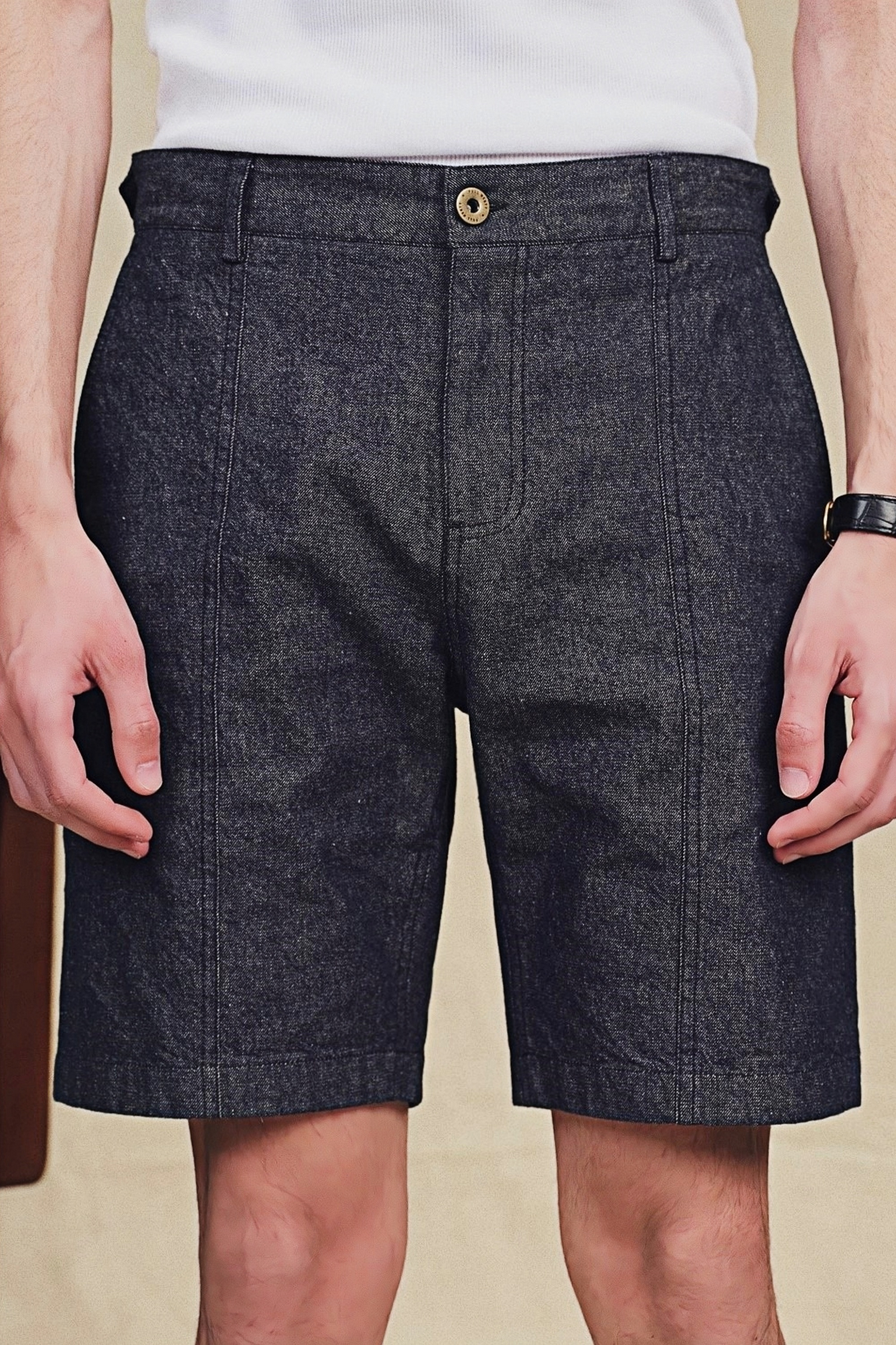 Cosmo navy-blue denim shorts