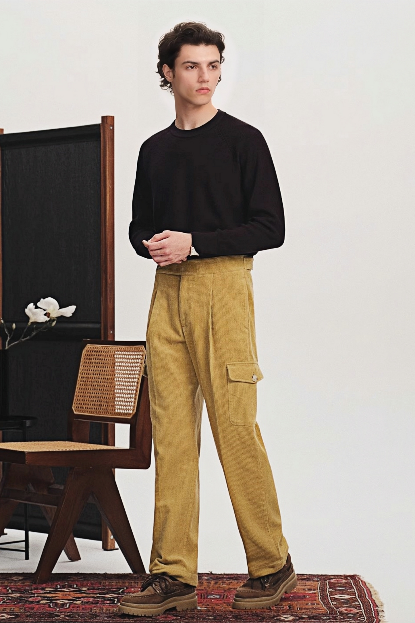 Lucien yellow corduroy trousers