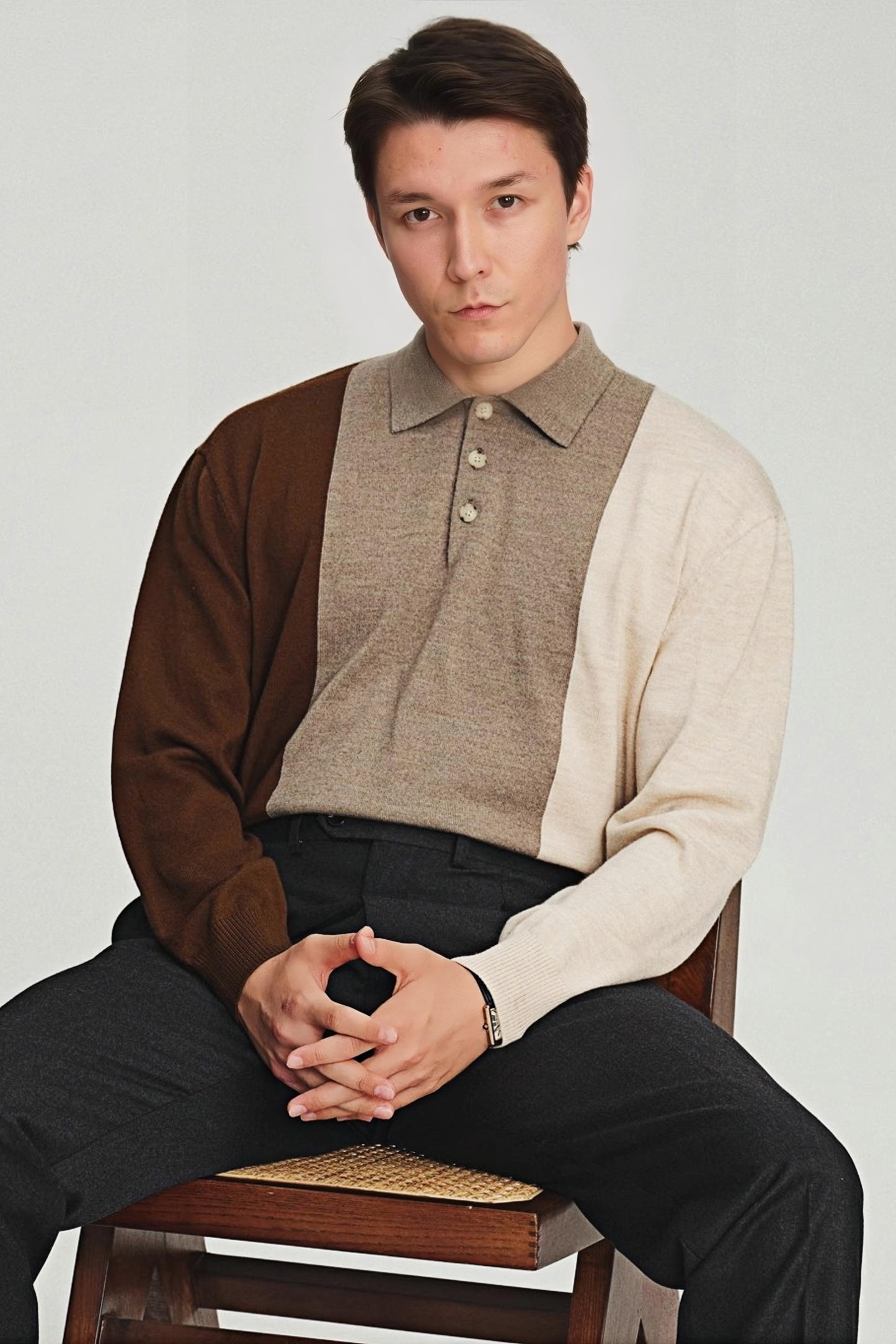 Cyrus brown cotton polo shirt