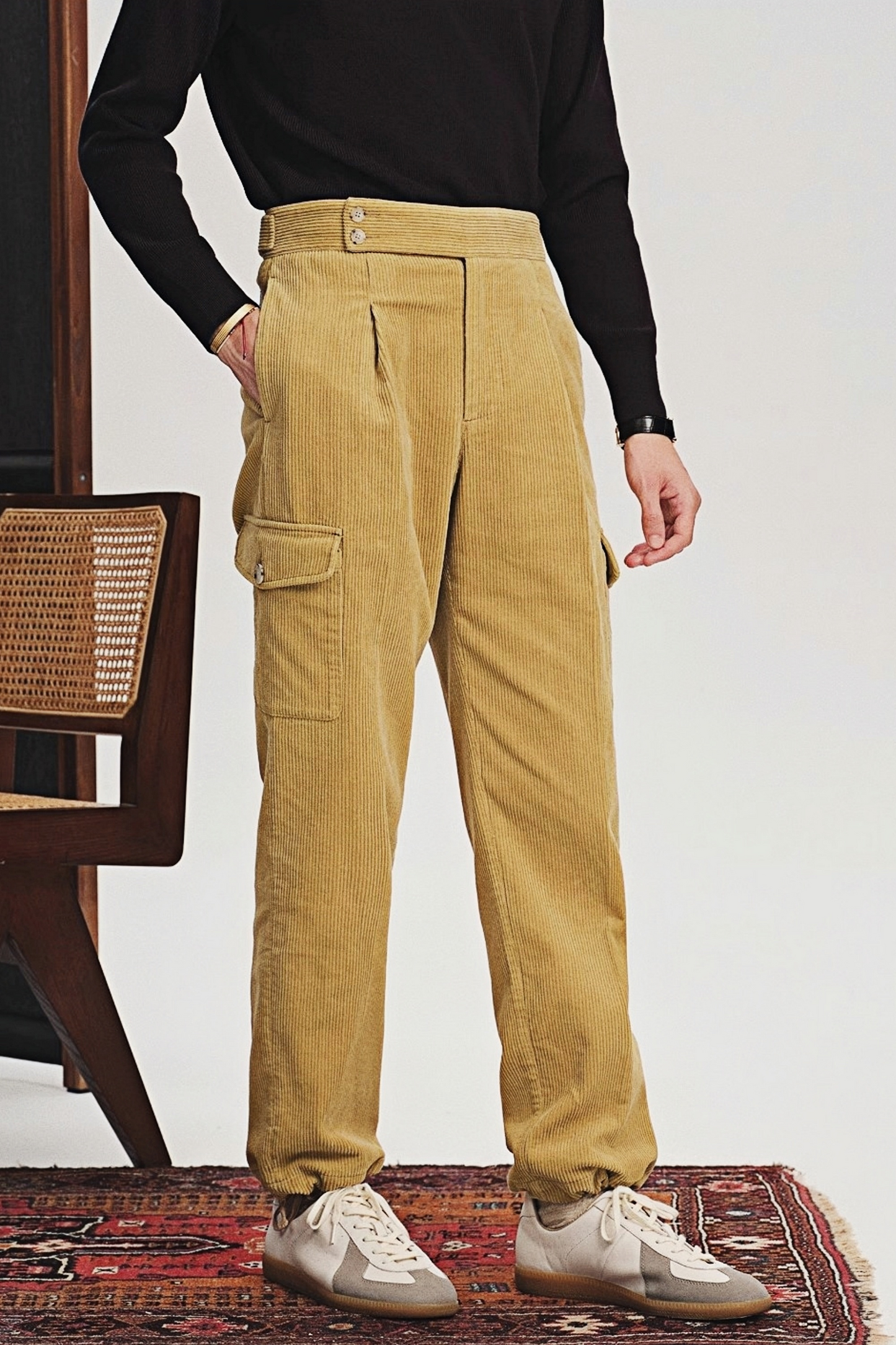 Lucien yellow corduroy trousers