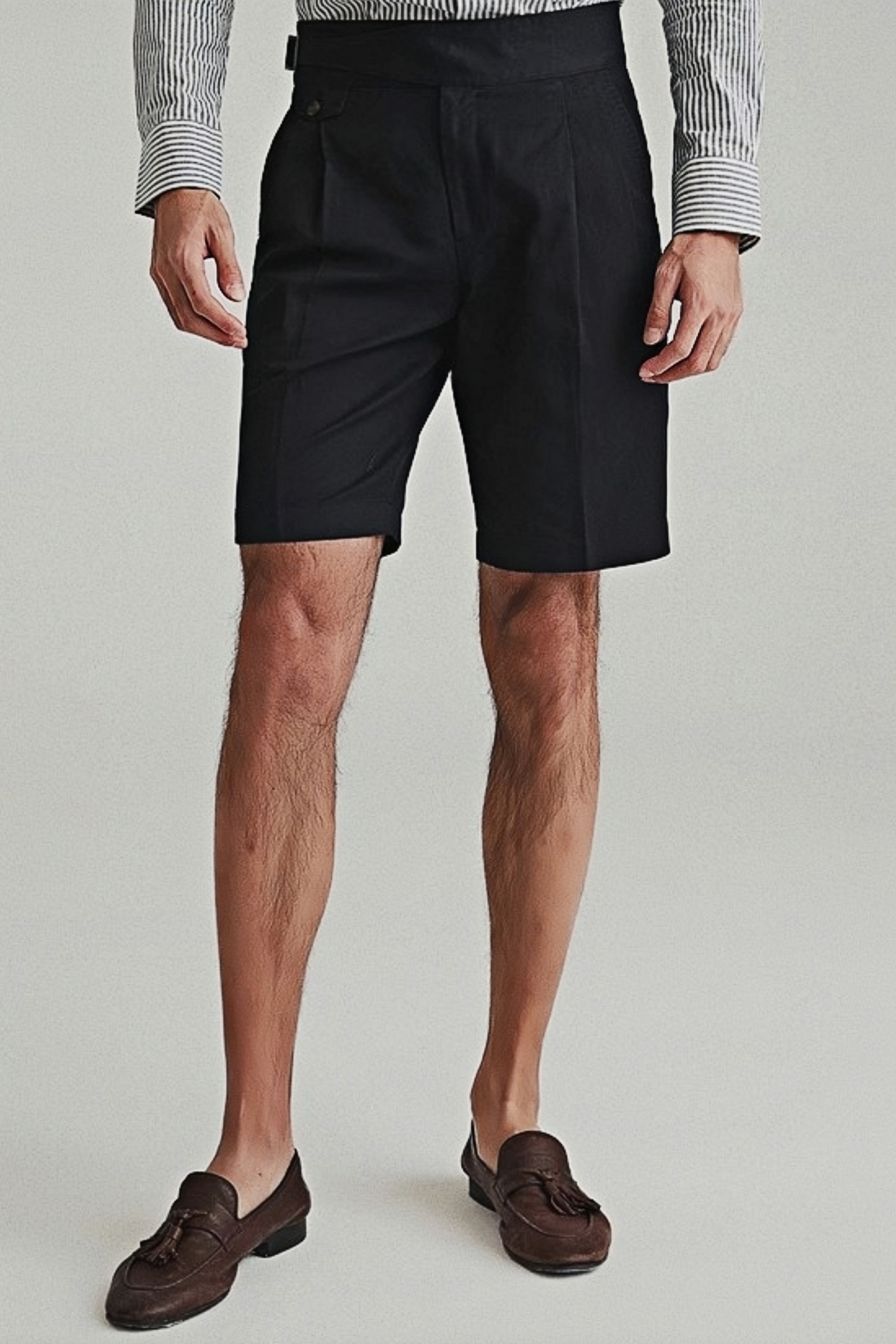 Jay navy blue straight-cut shorts