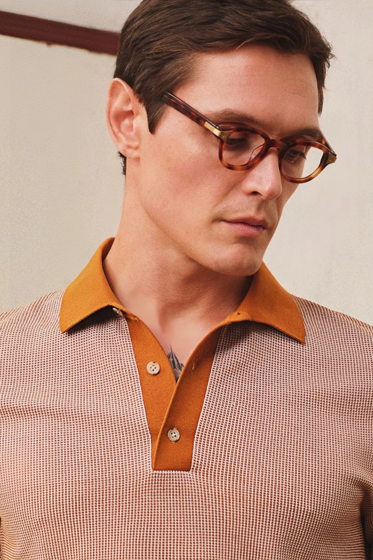 Kaito orange polo shirt