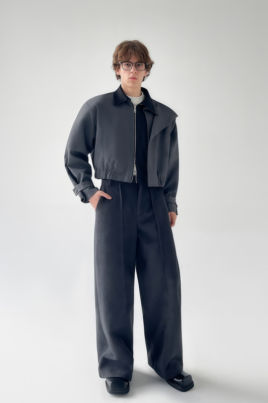 Paul color-blocking asymmetric cropped jacket