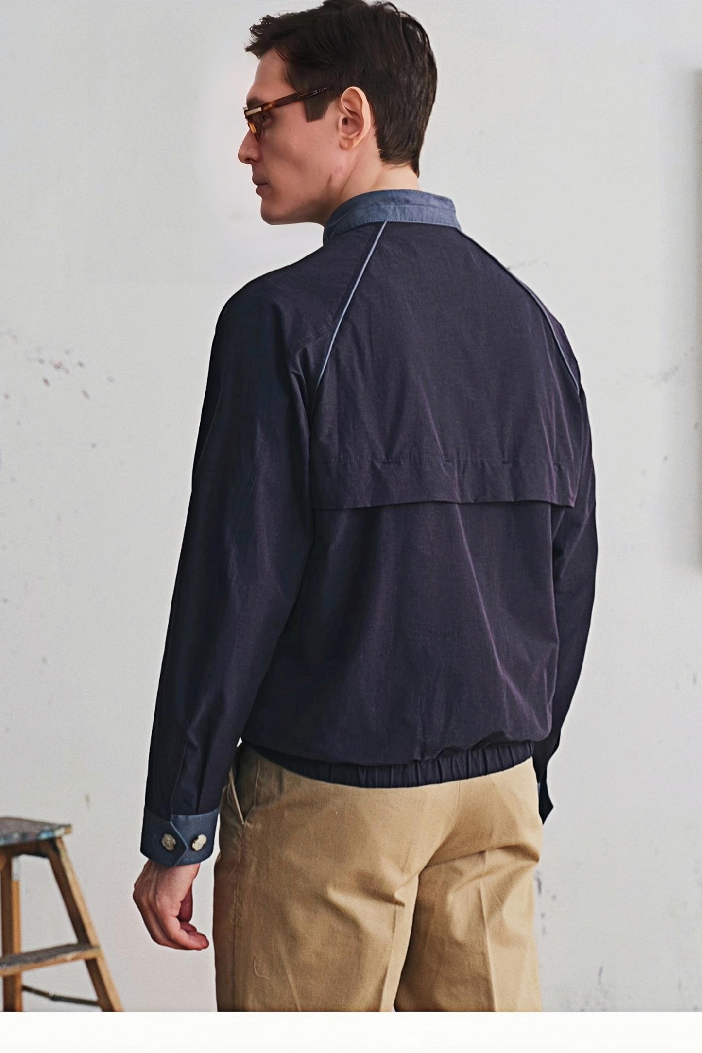 Ragnar color-blocking standing-collar jacket