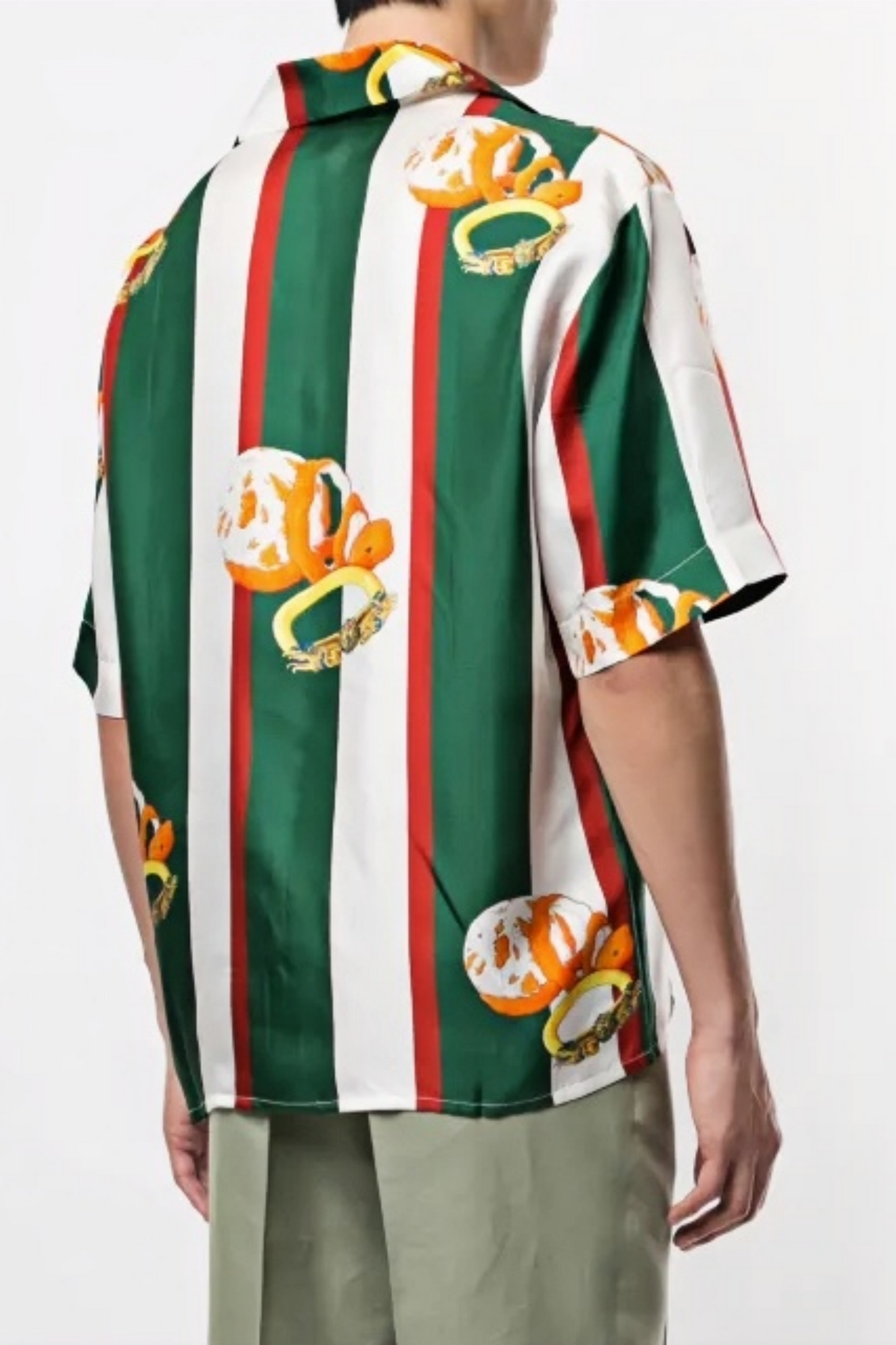 قميص قصير الأكمام من Abel بخطوط خضراء