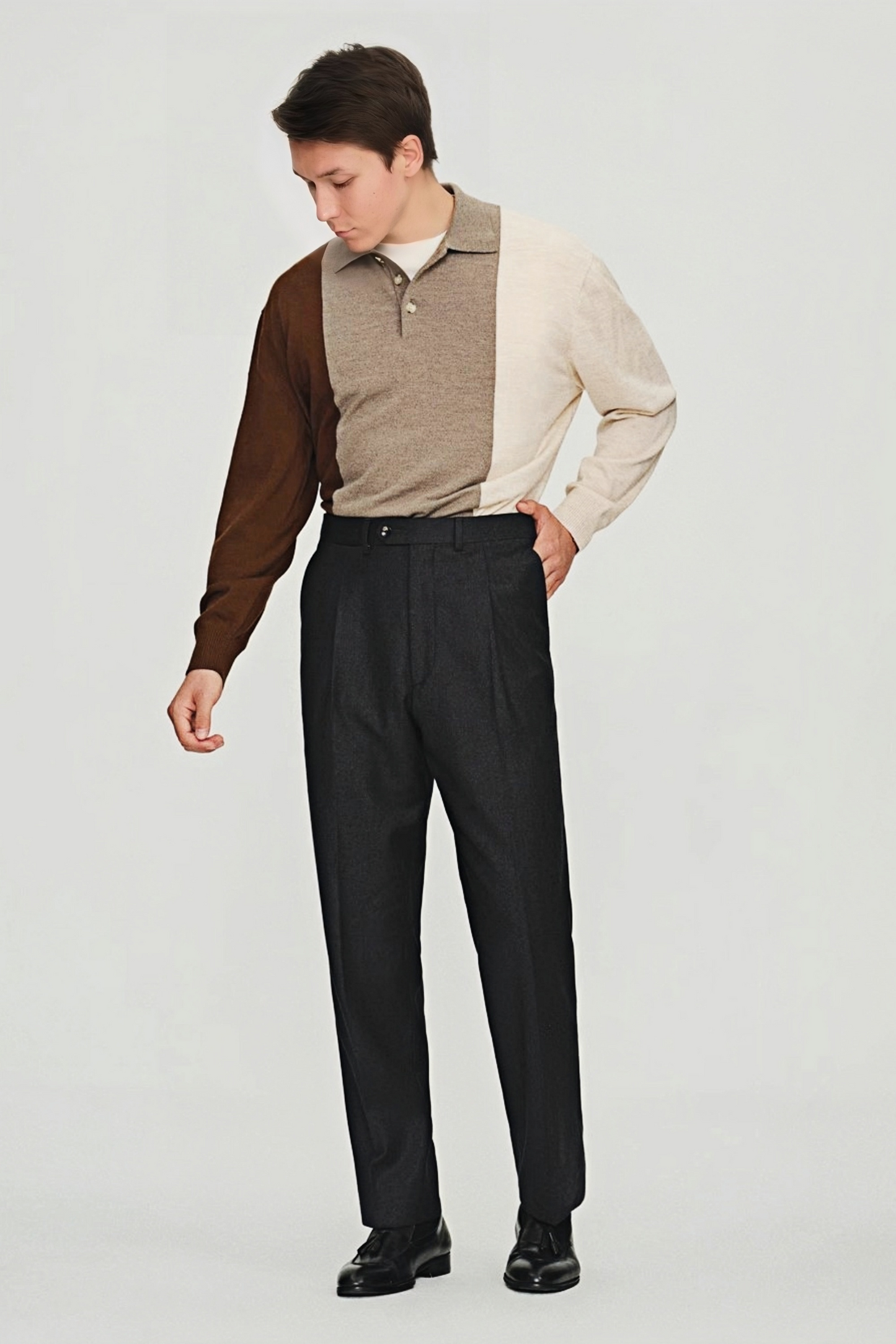 Cyrus brown cotton polo shirt