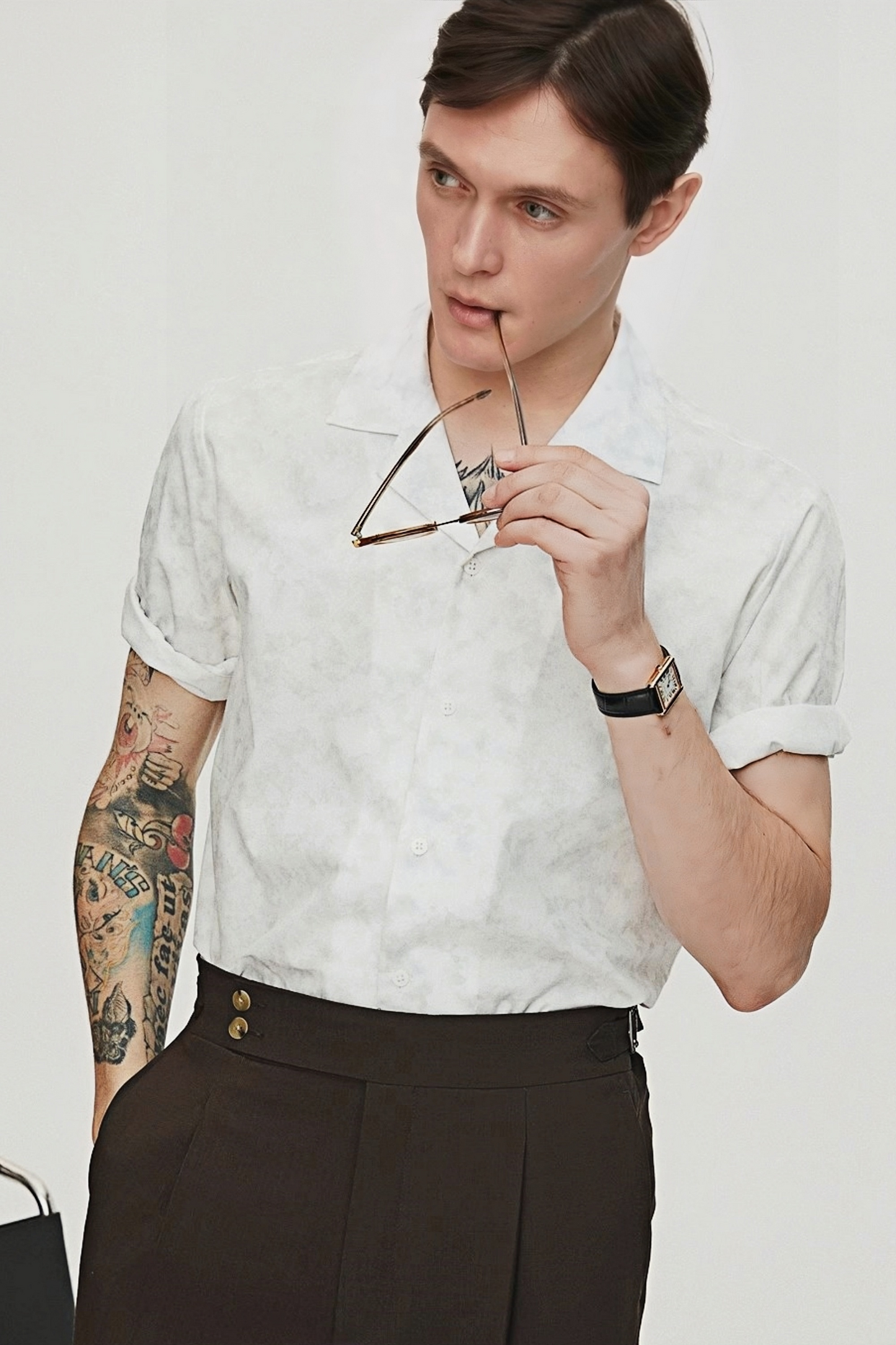 Kiran white tie-dyed shirt