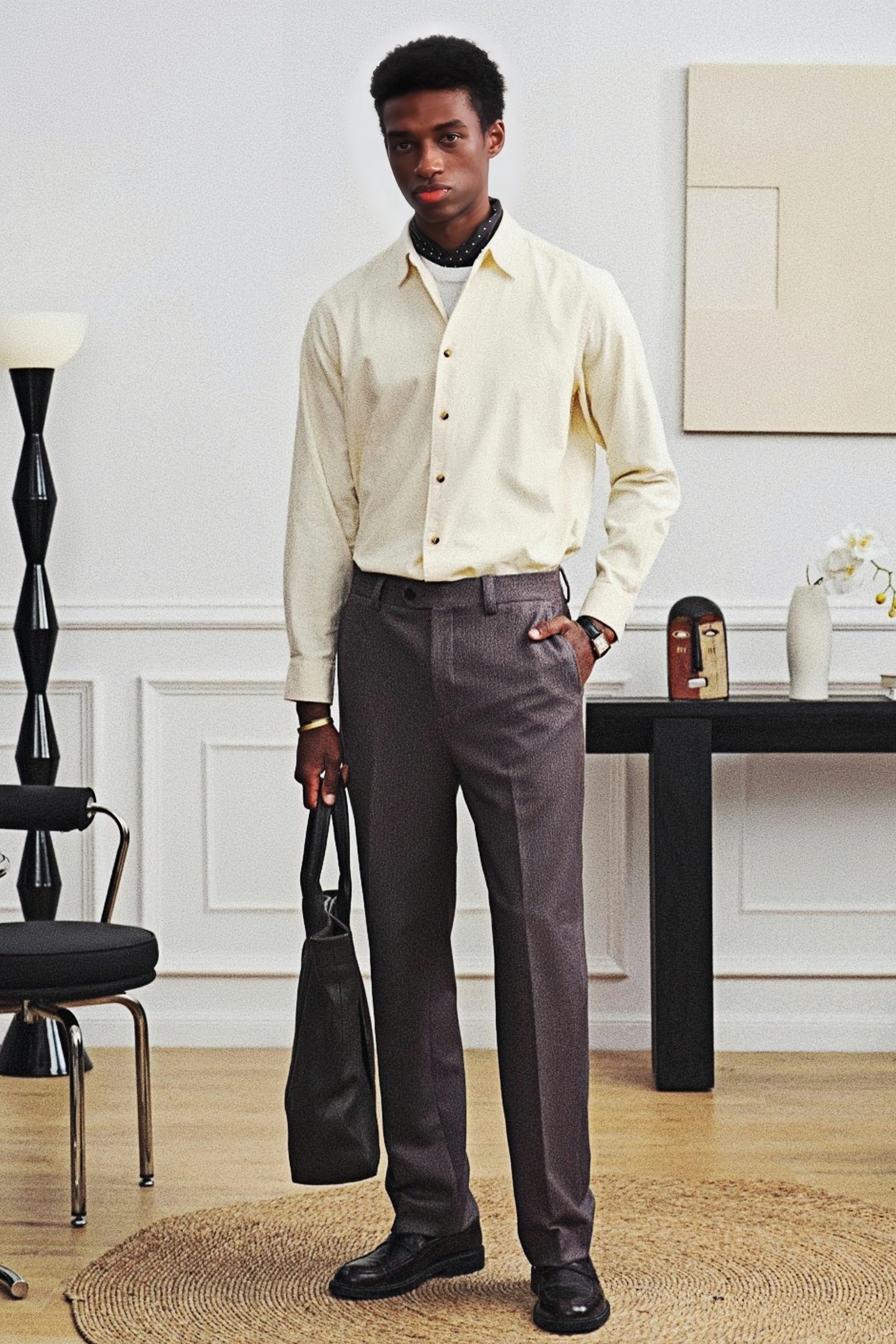 Rowan off-white corduroy shirt