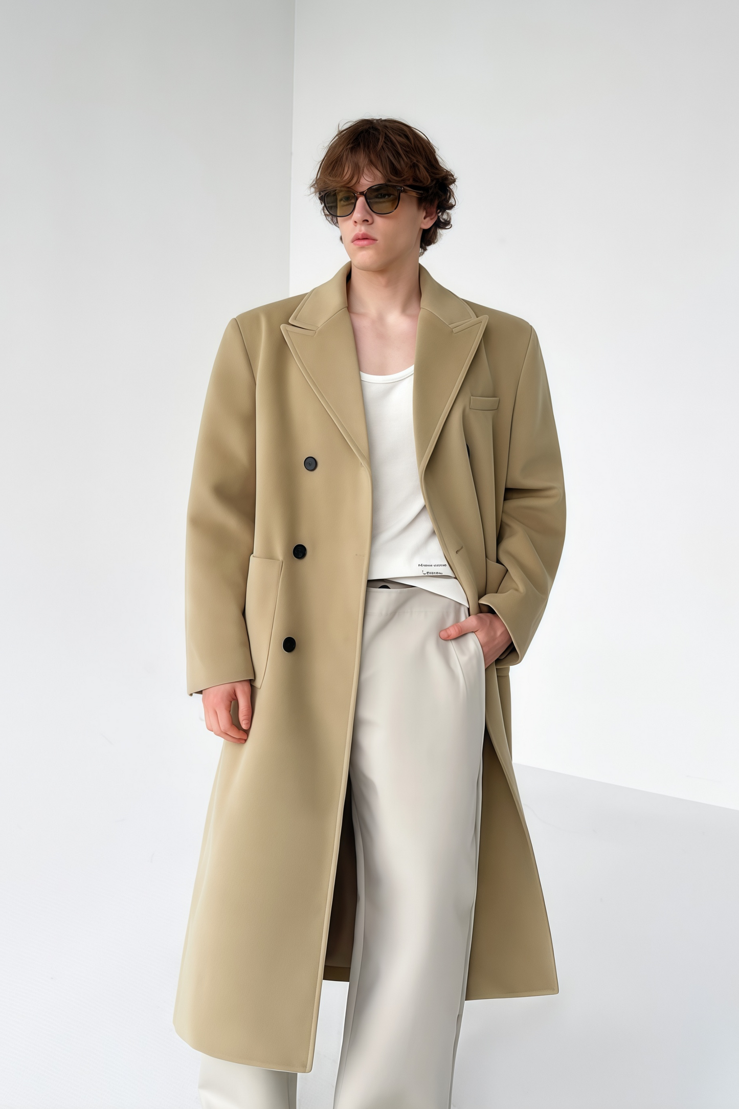 Leopold khaki maxi coat