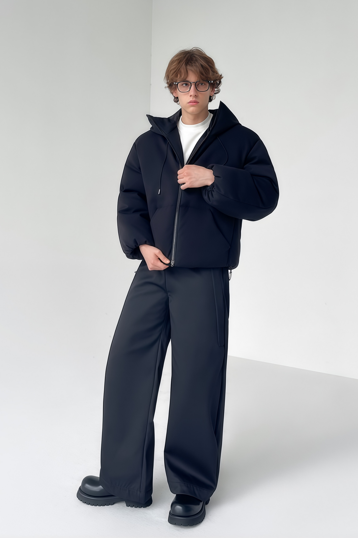 Samuel black high-neck jacket