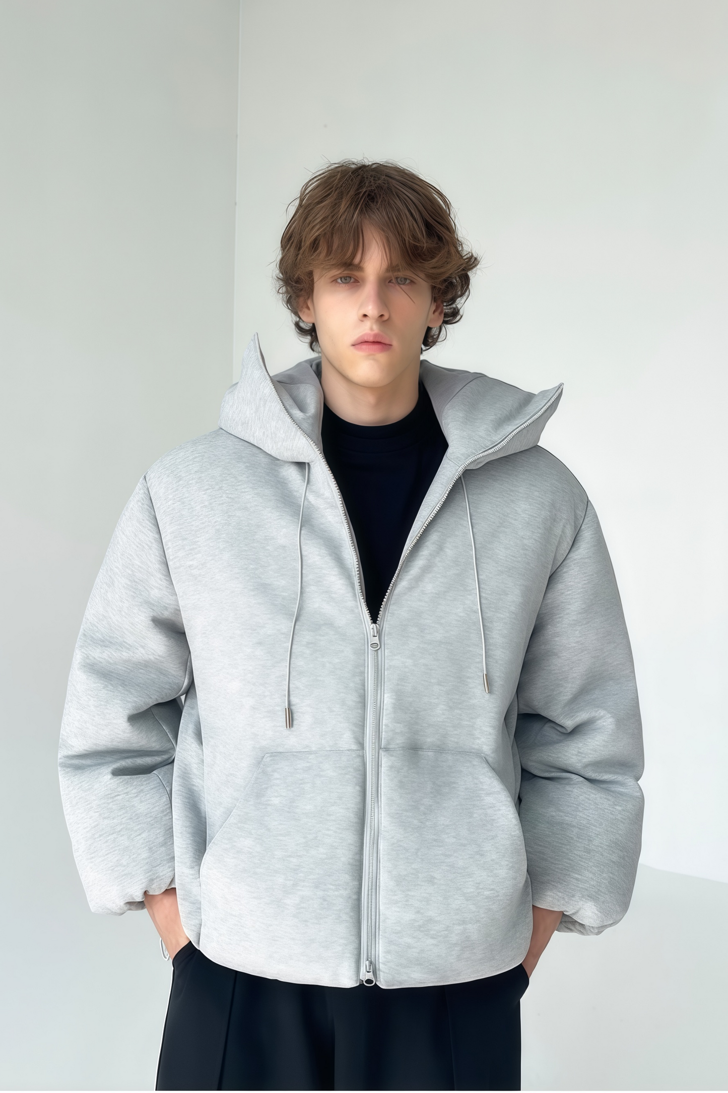 Samuel gray high-neck jacket