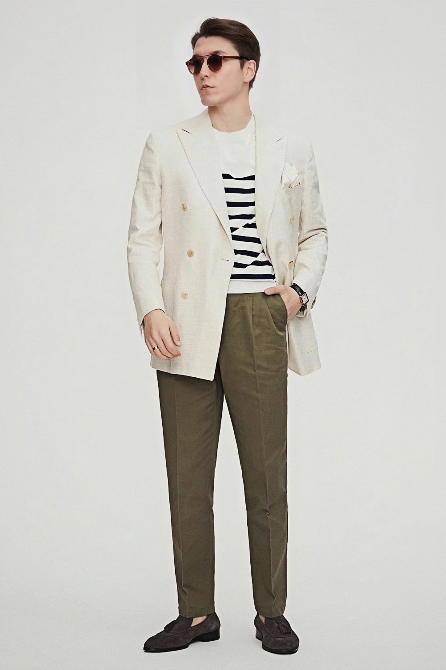 Lucien stripe-pattern round-neck T-shirt