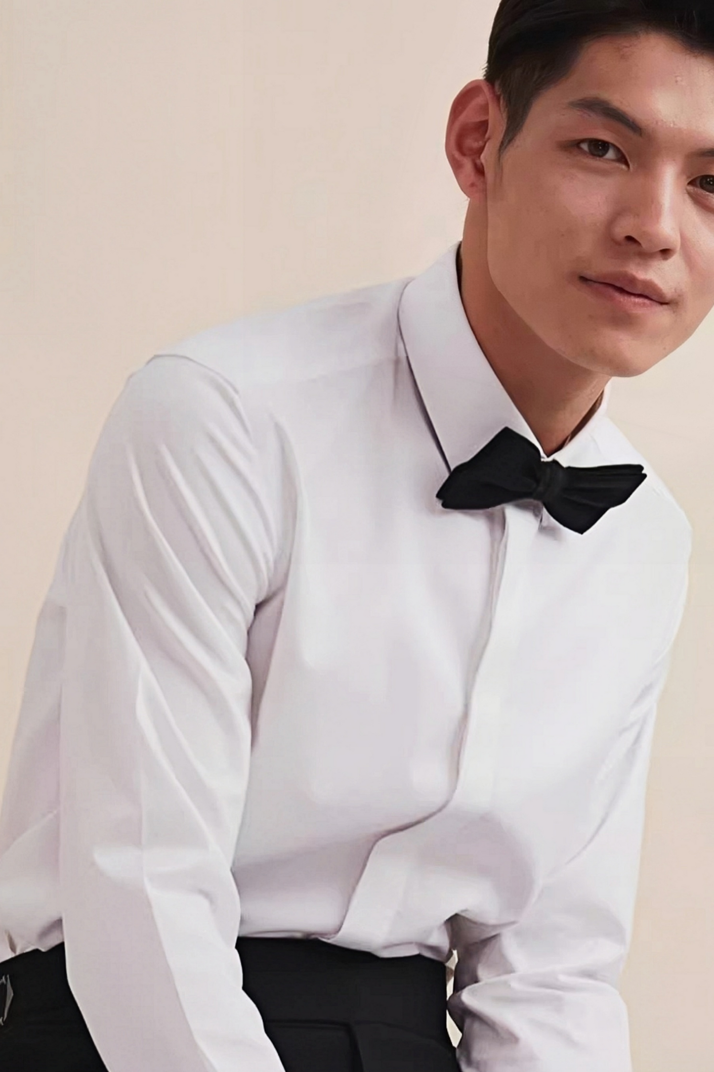 Hugo white classic-collar shirt