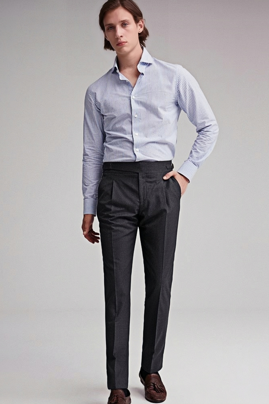 Kai dark-gray trousers