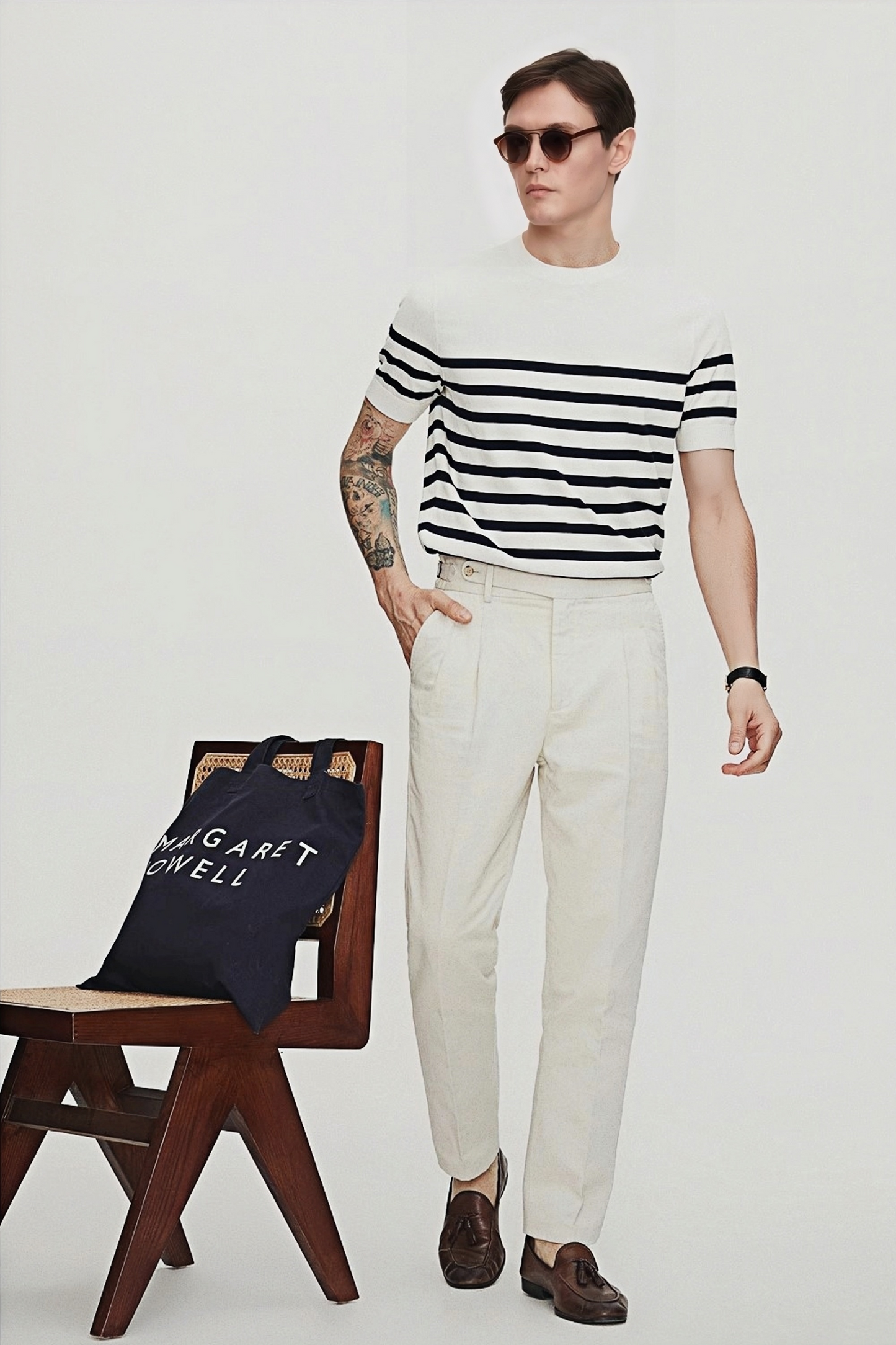 Lucien stripe-pattern round-neck T-shirt