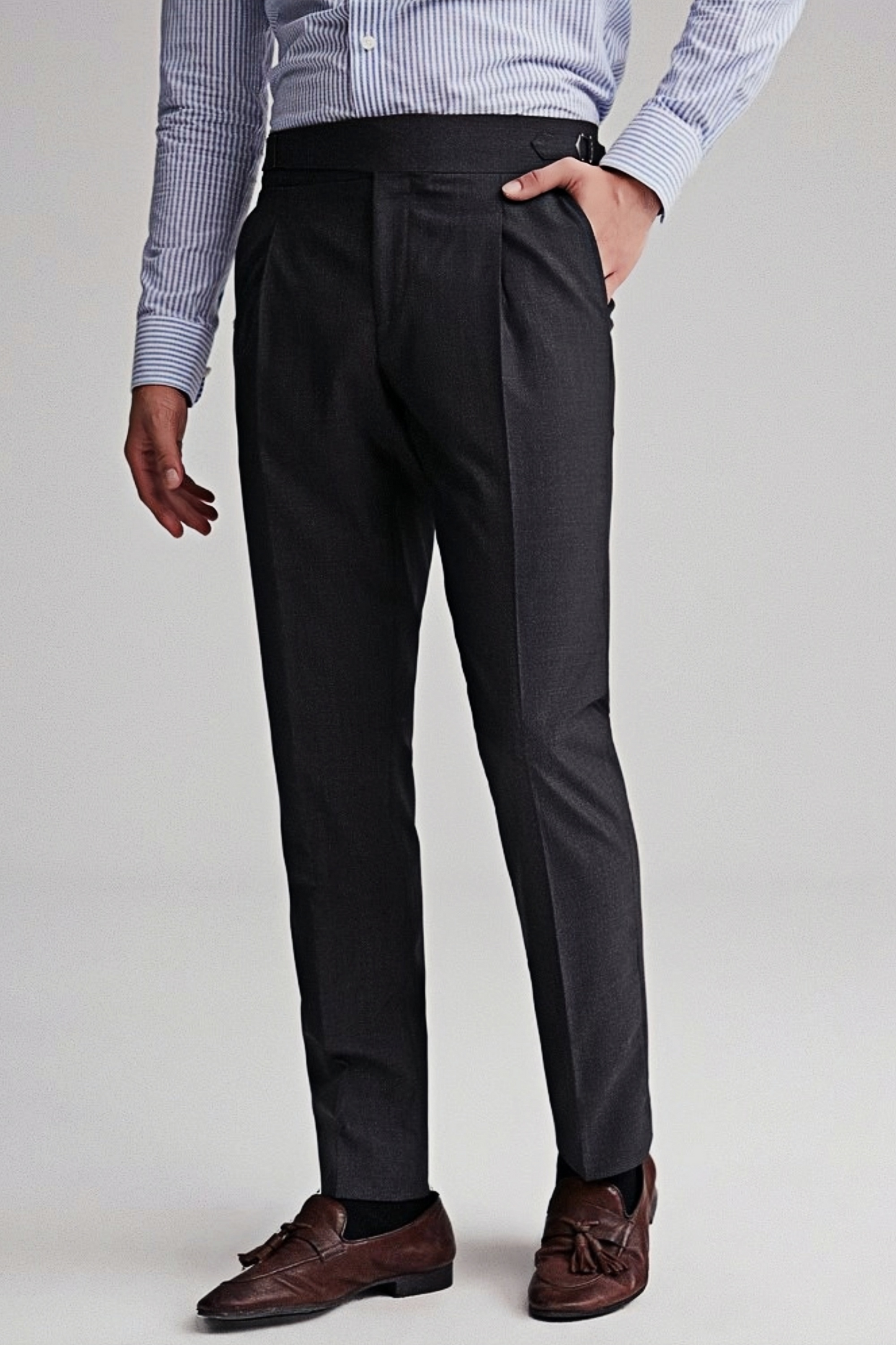 Kai dark-gray trousers