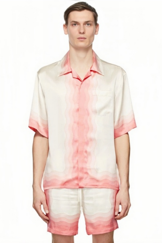 قميص أرماند أبيض بأكمام قصيرة ومزين بنقشة زهور