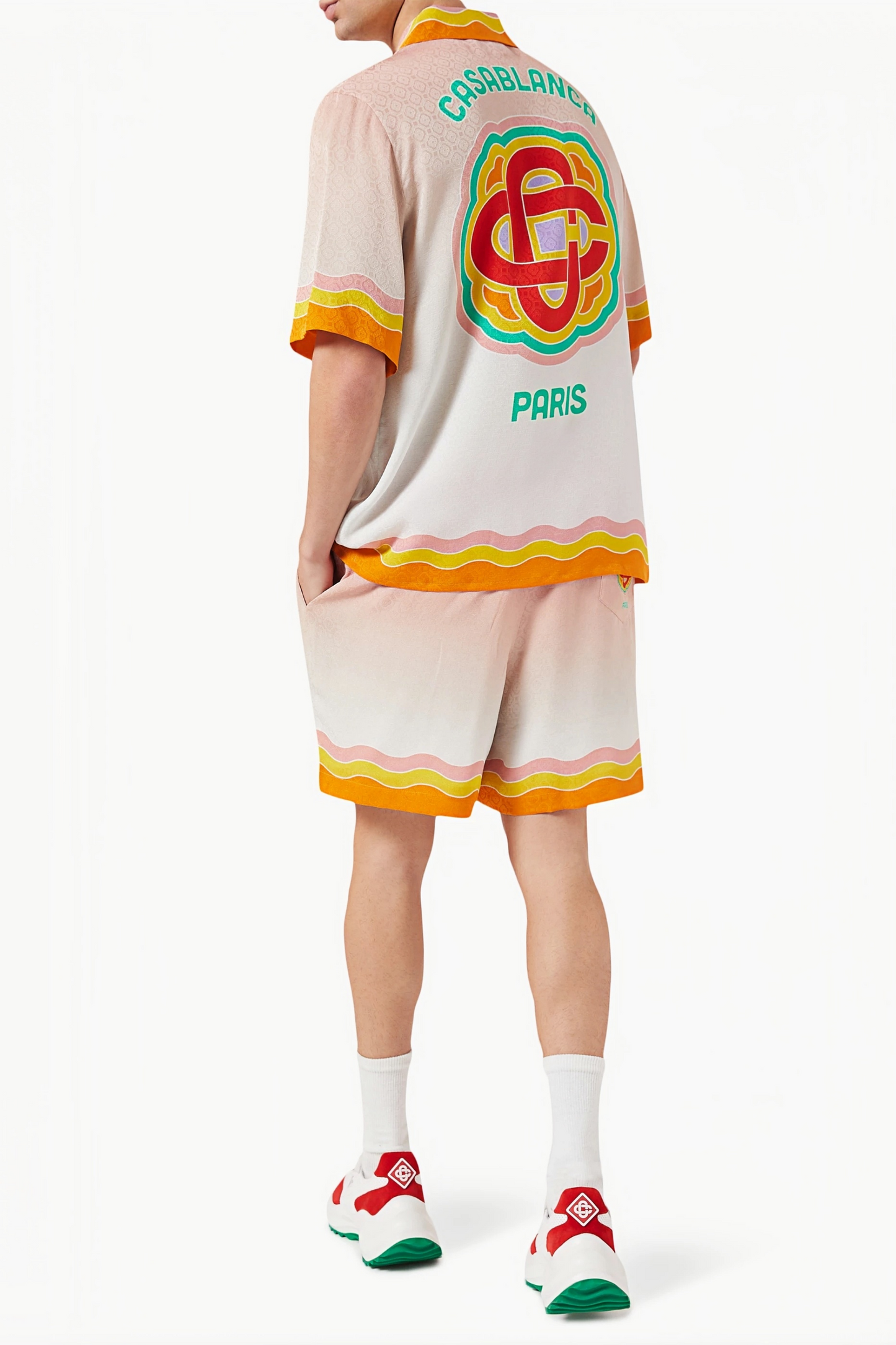 Julien orange striped short-sleeve shirt