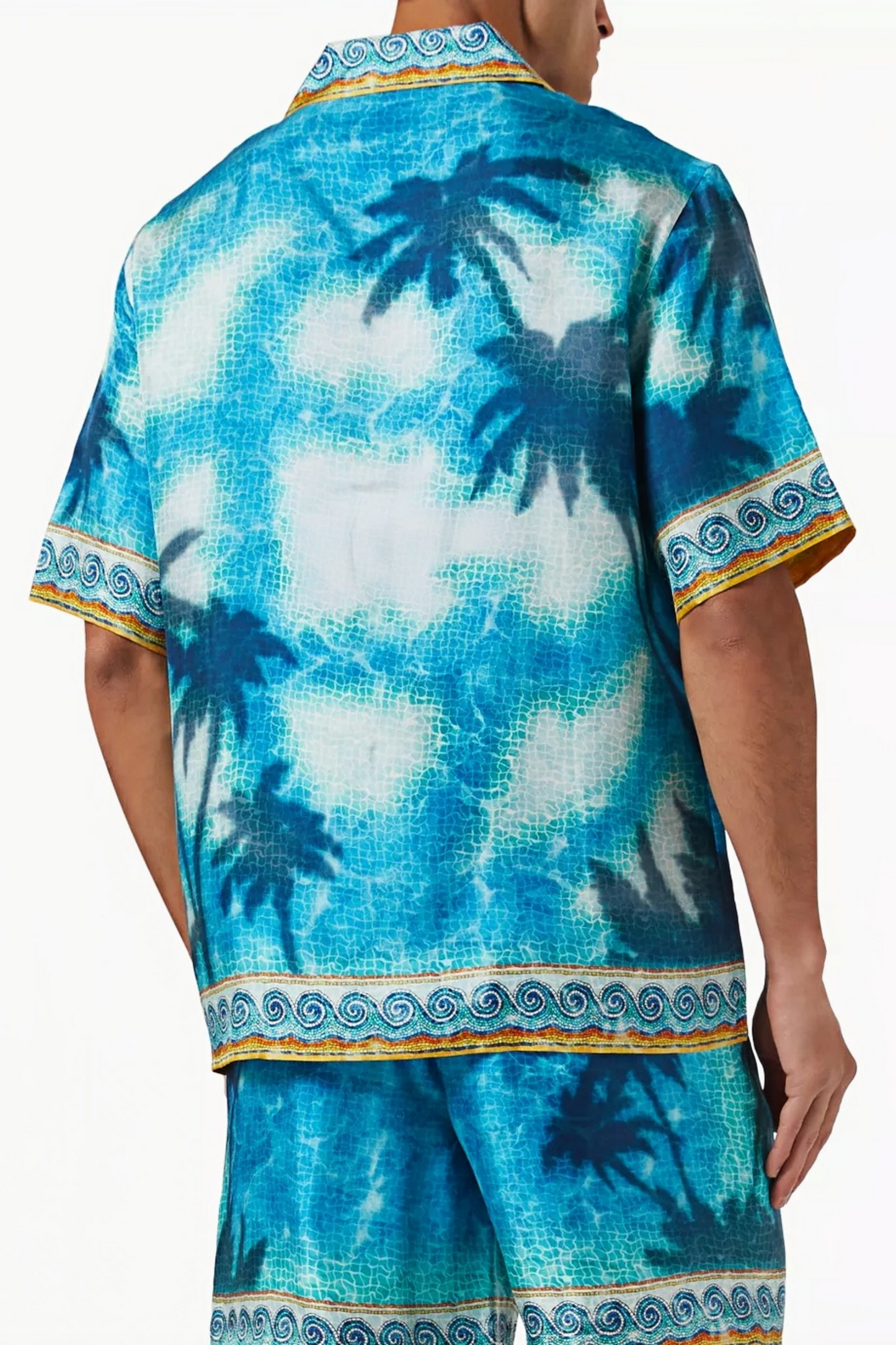 David blue tie dye short- sleeve shirt