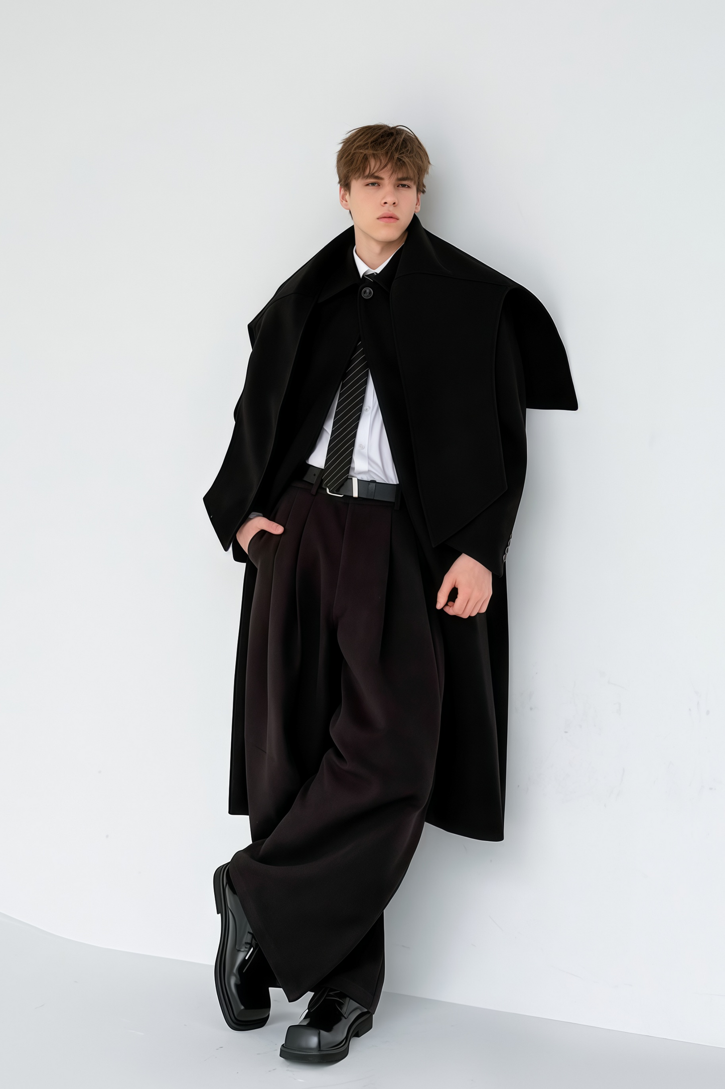 Kairo black maxi coat