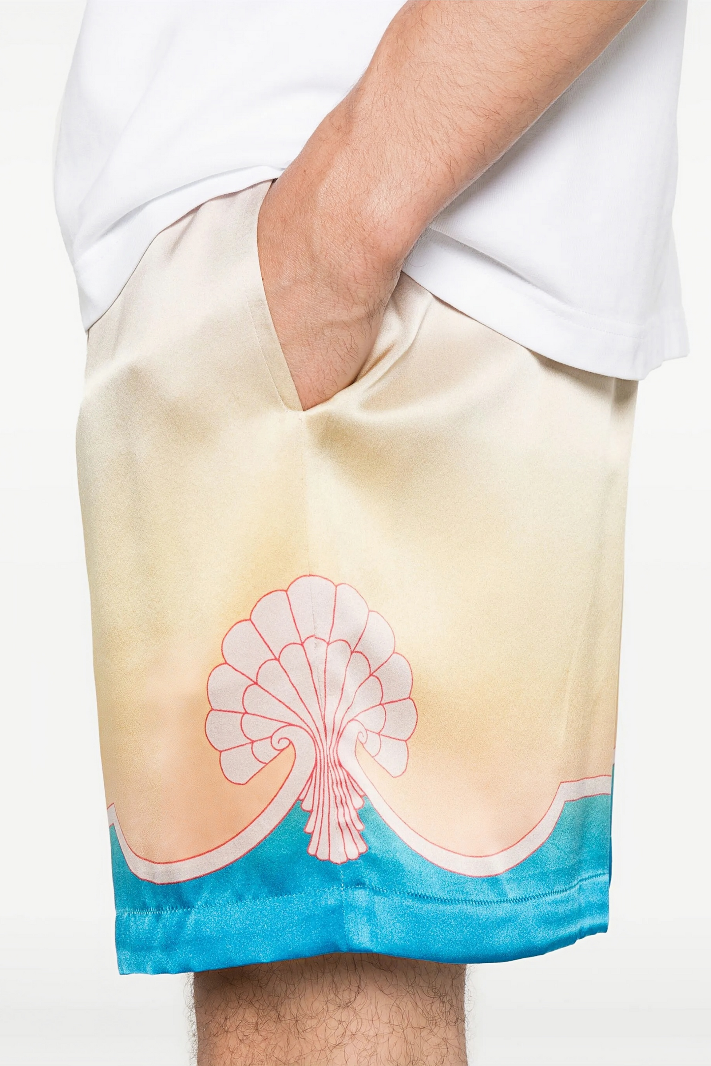 Larry blue pastel color block short