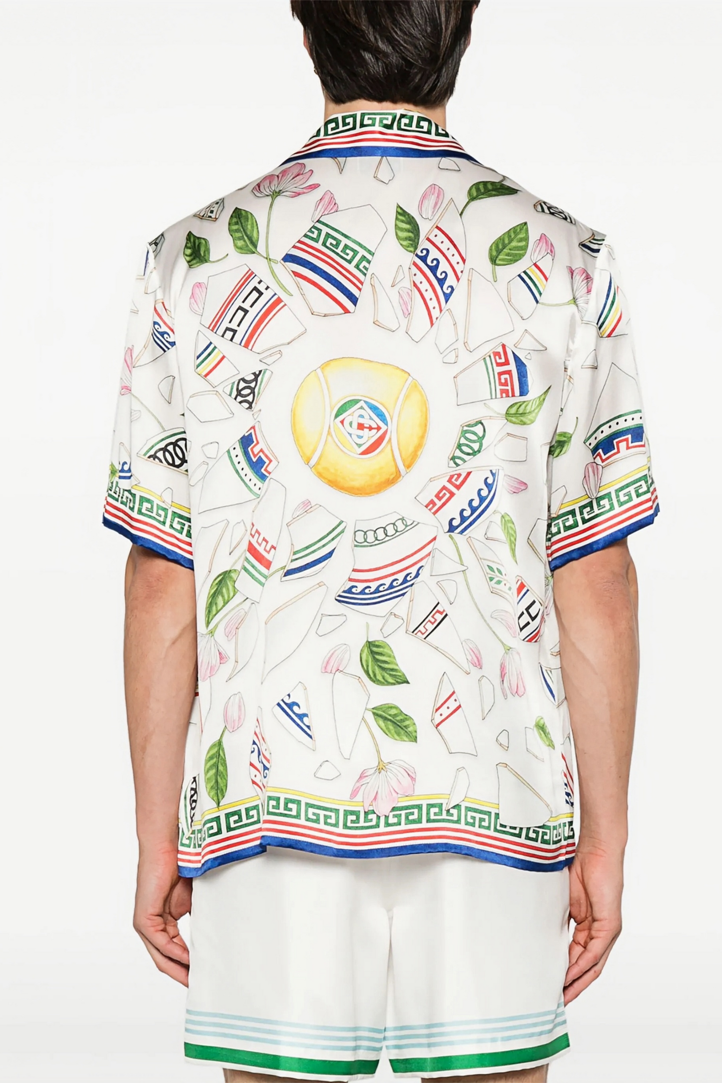 Daniel white floral print short-sleeve shirt