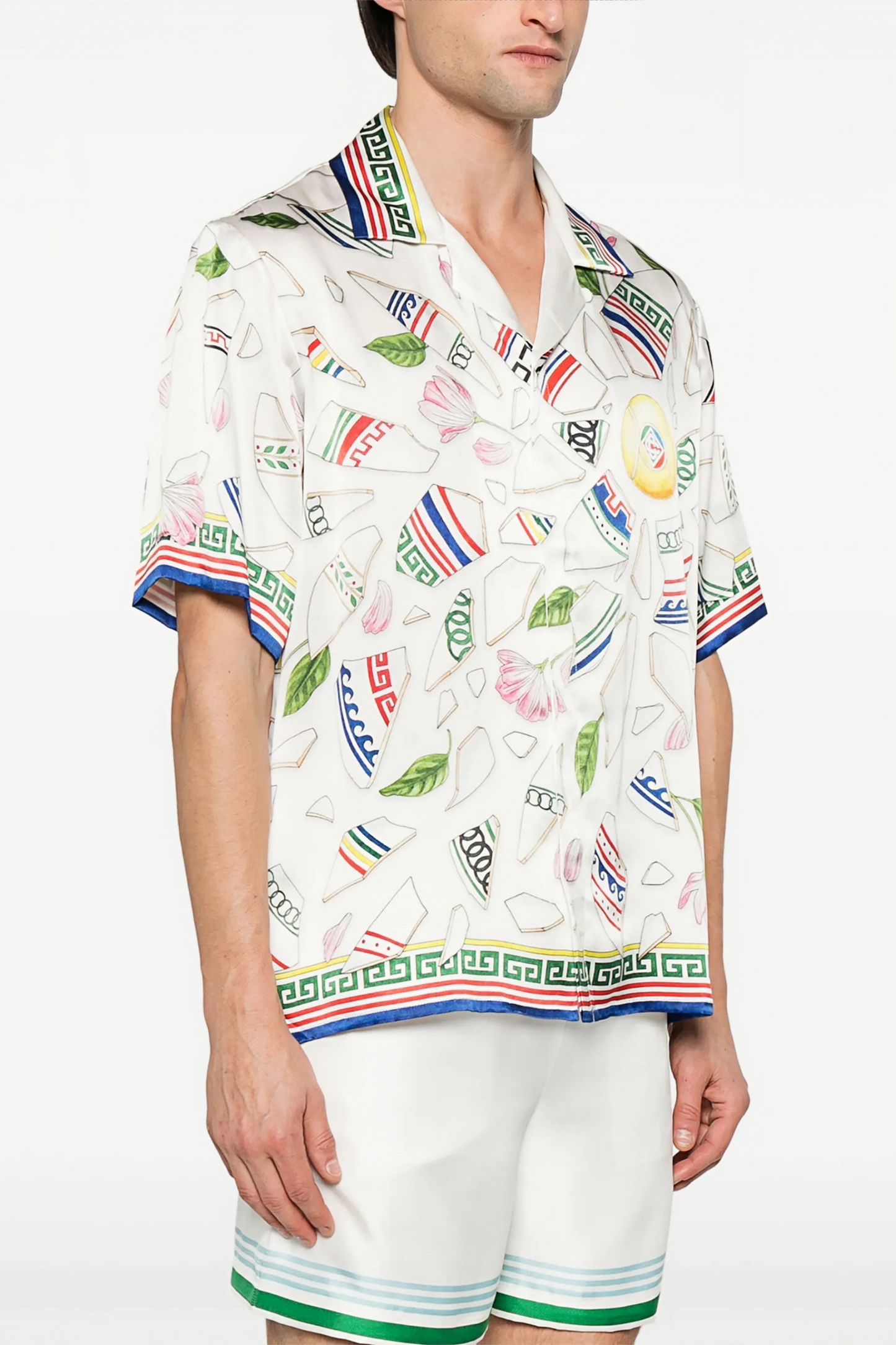 Daniel white floral print short-sleeve shirt